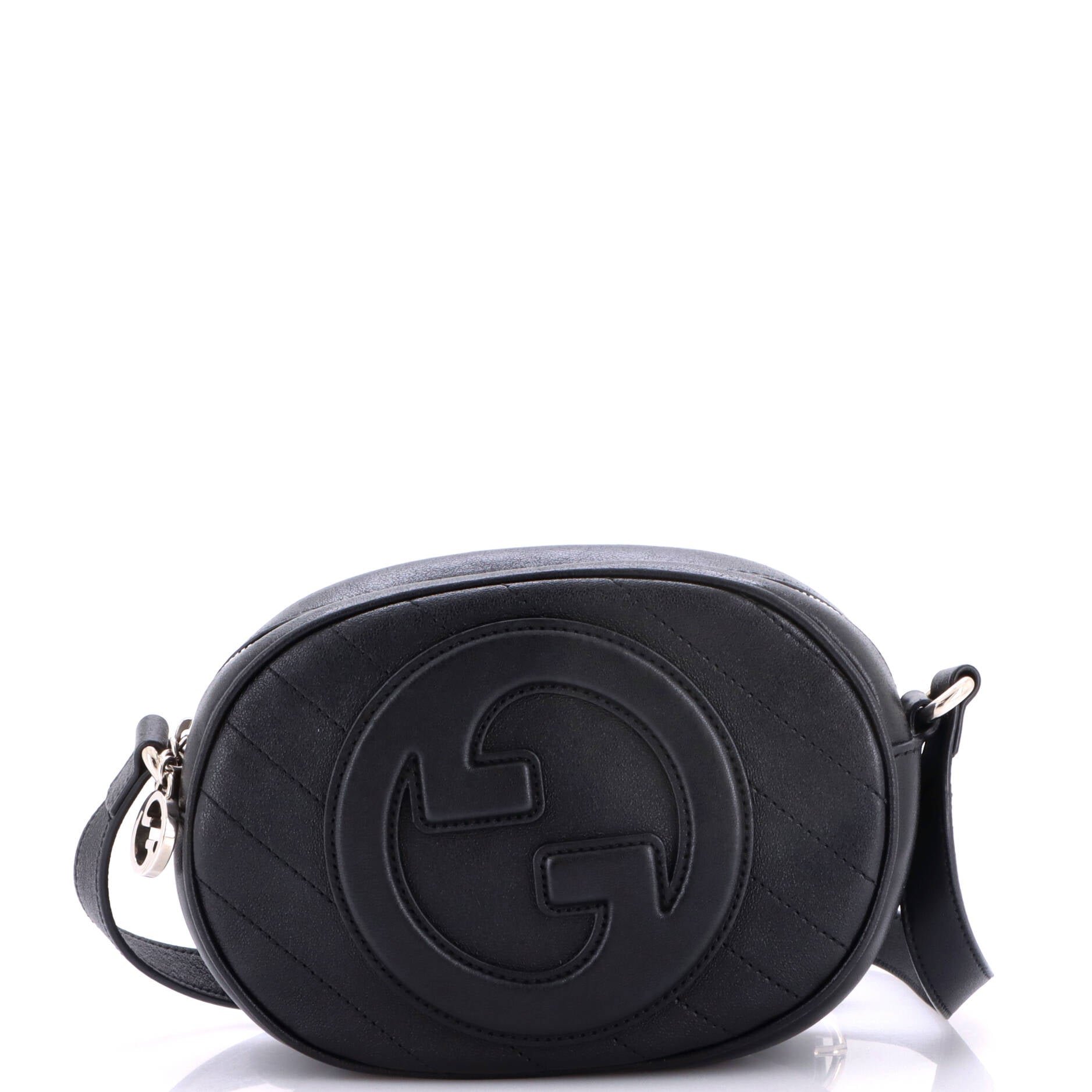 Blondie NM Round Camera Bag Diagonal Quilted Leather