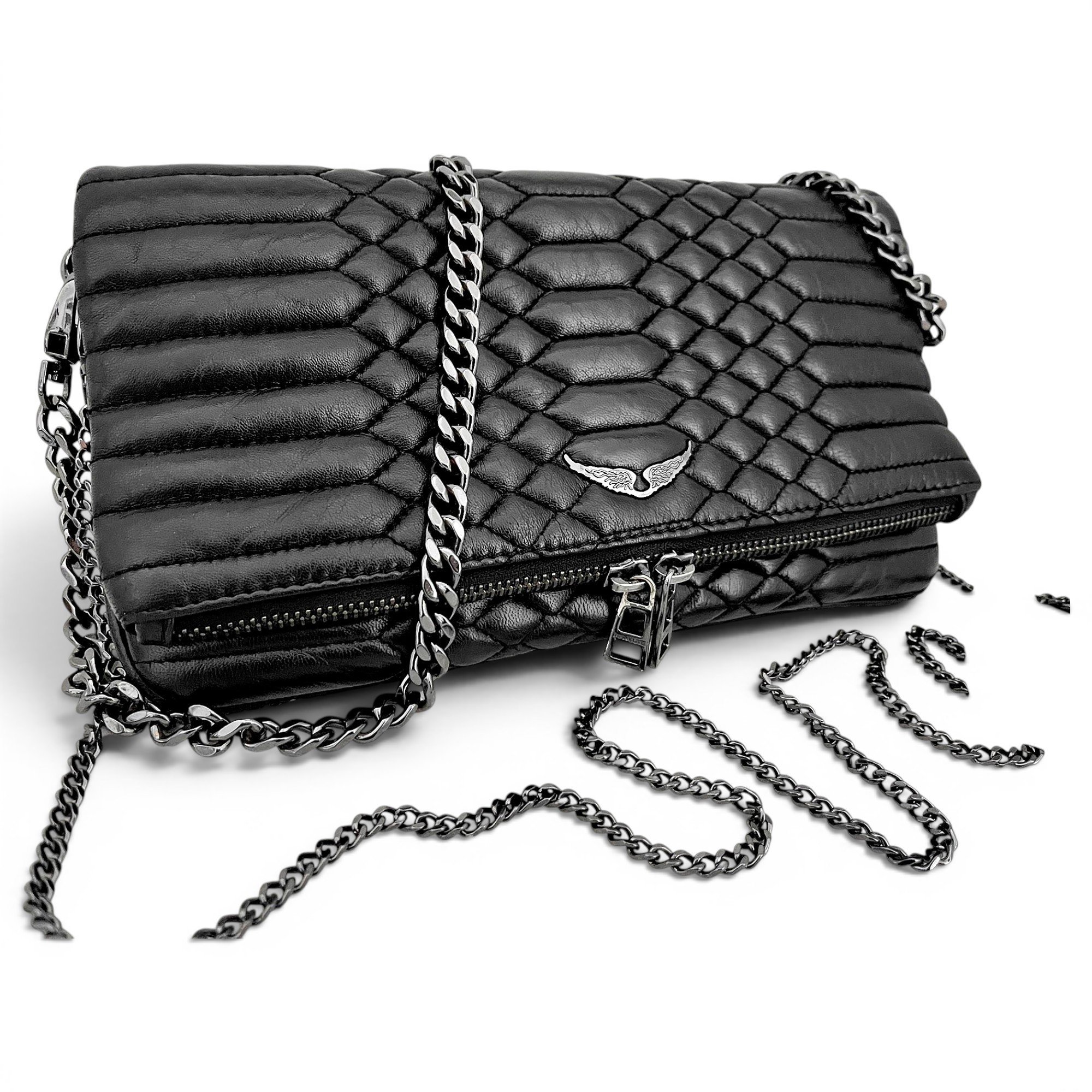 Rock leather crossbody bag
