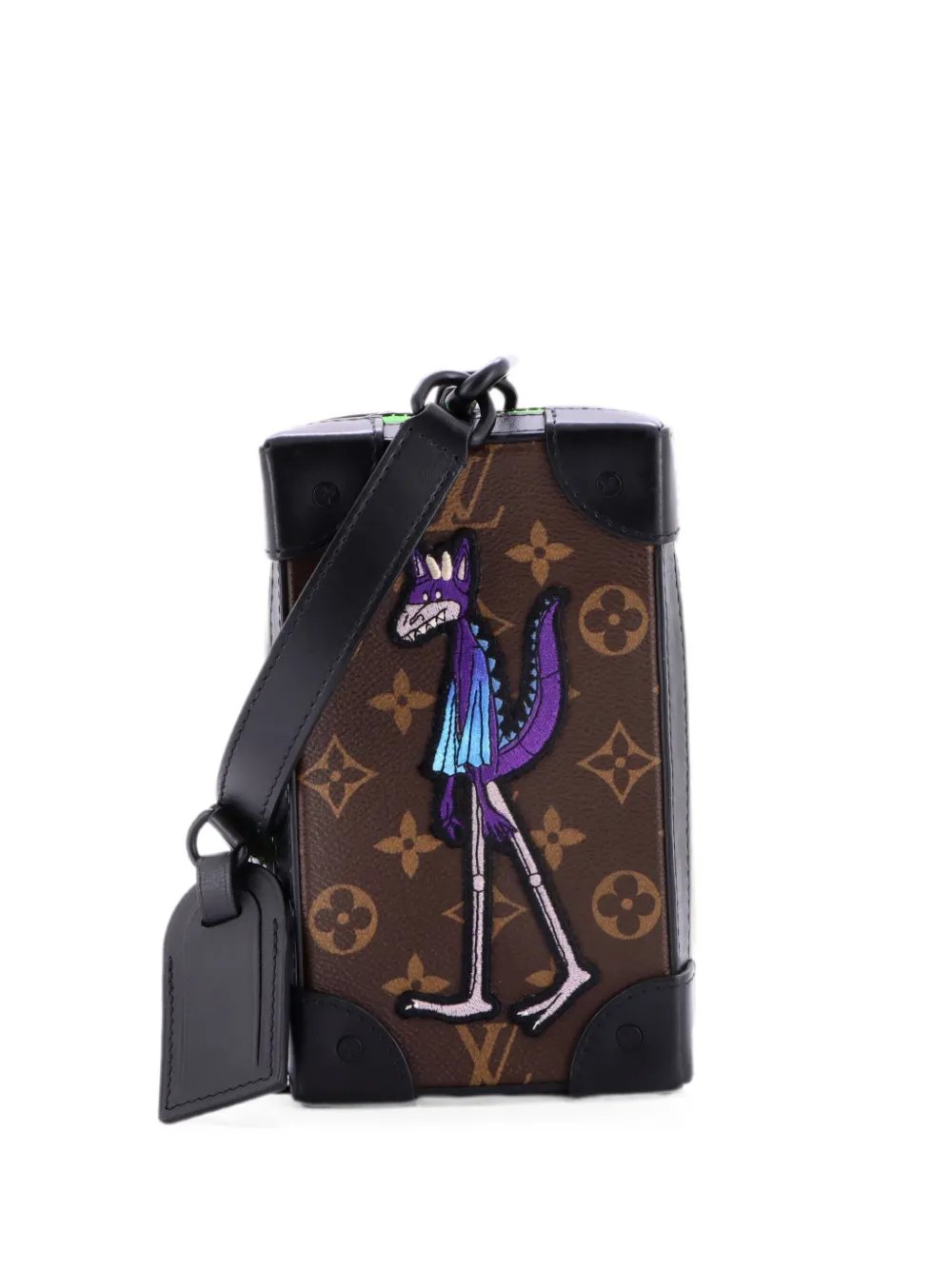 Soft Trunk Phone Box Monogram Canvas with LV Friends Patch crossbody bag