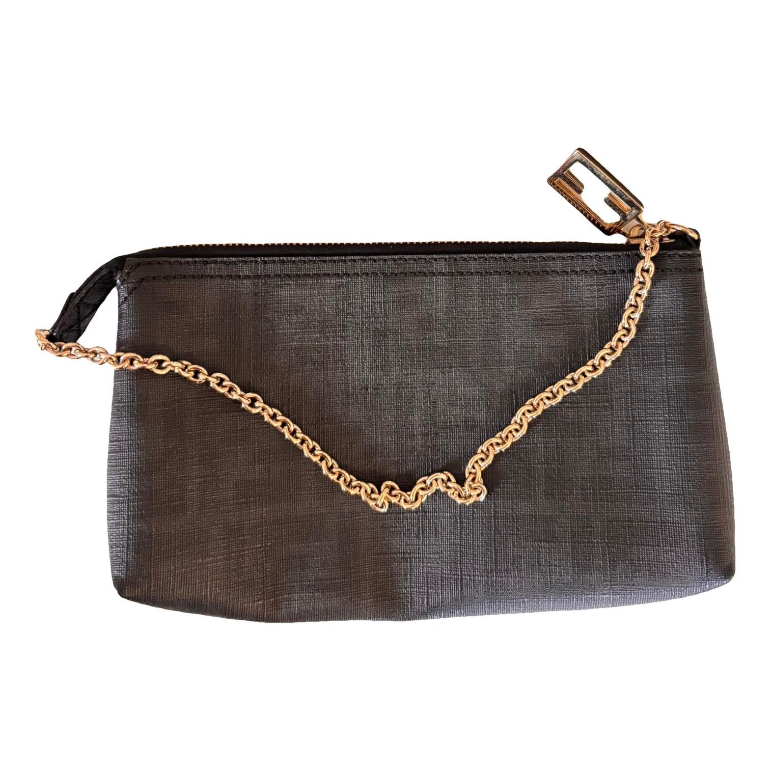 Double F leather clutch bag