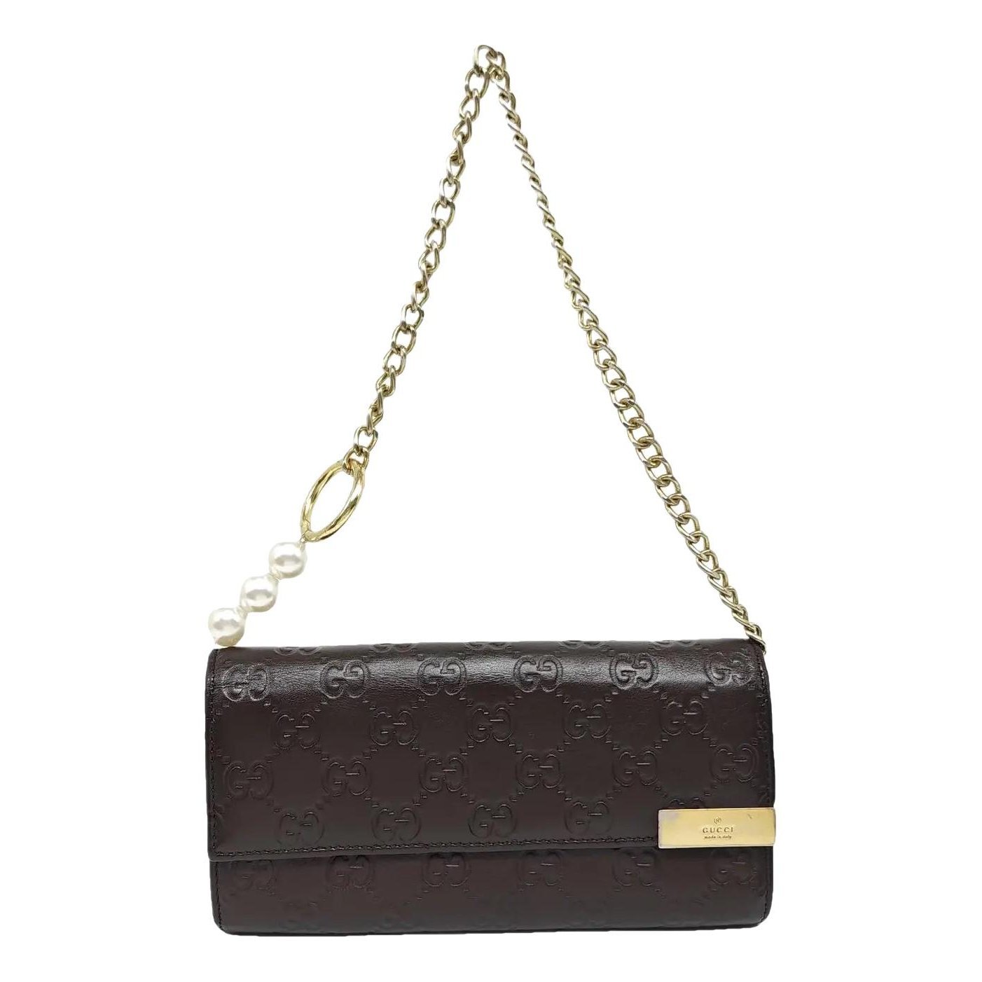 Leather clutch bag