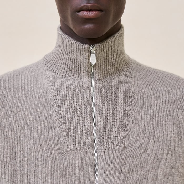 Tourbe Cashmere "Maillon Chaine d'Ancre" Full-zip Jacket