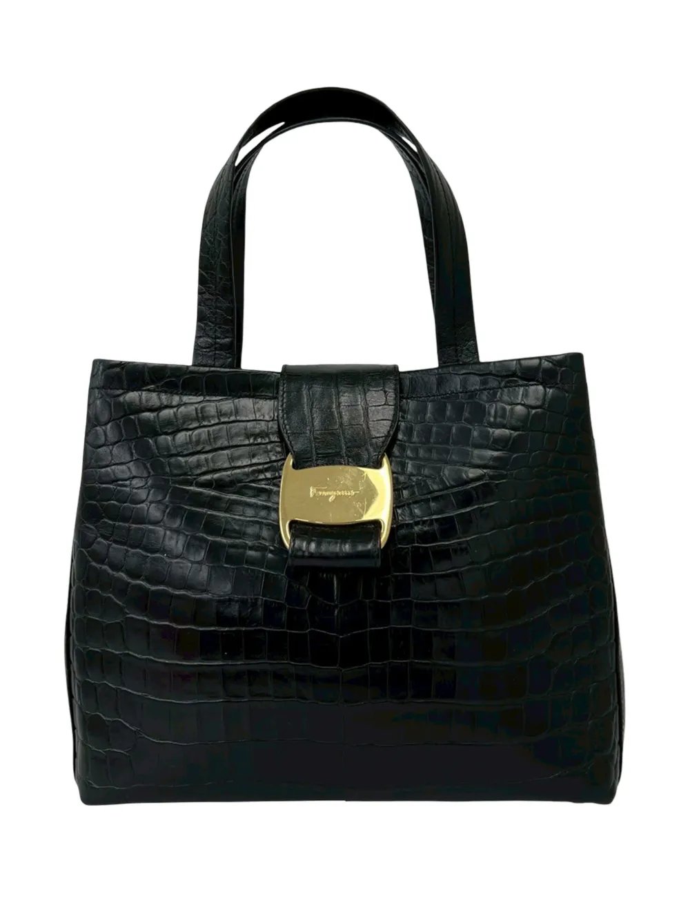 2010-2026 Croc Embossed Leather Vara handbag