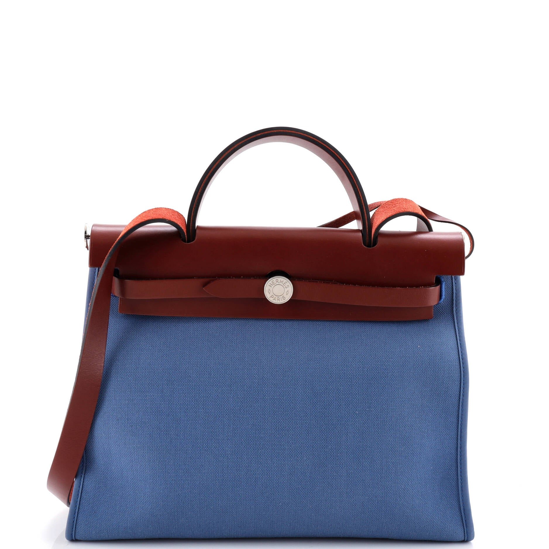 Hermes Herbag Zip Leather and Toile 31