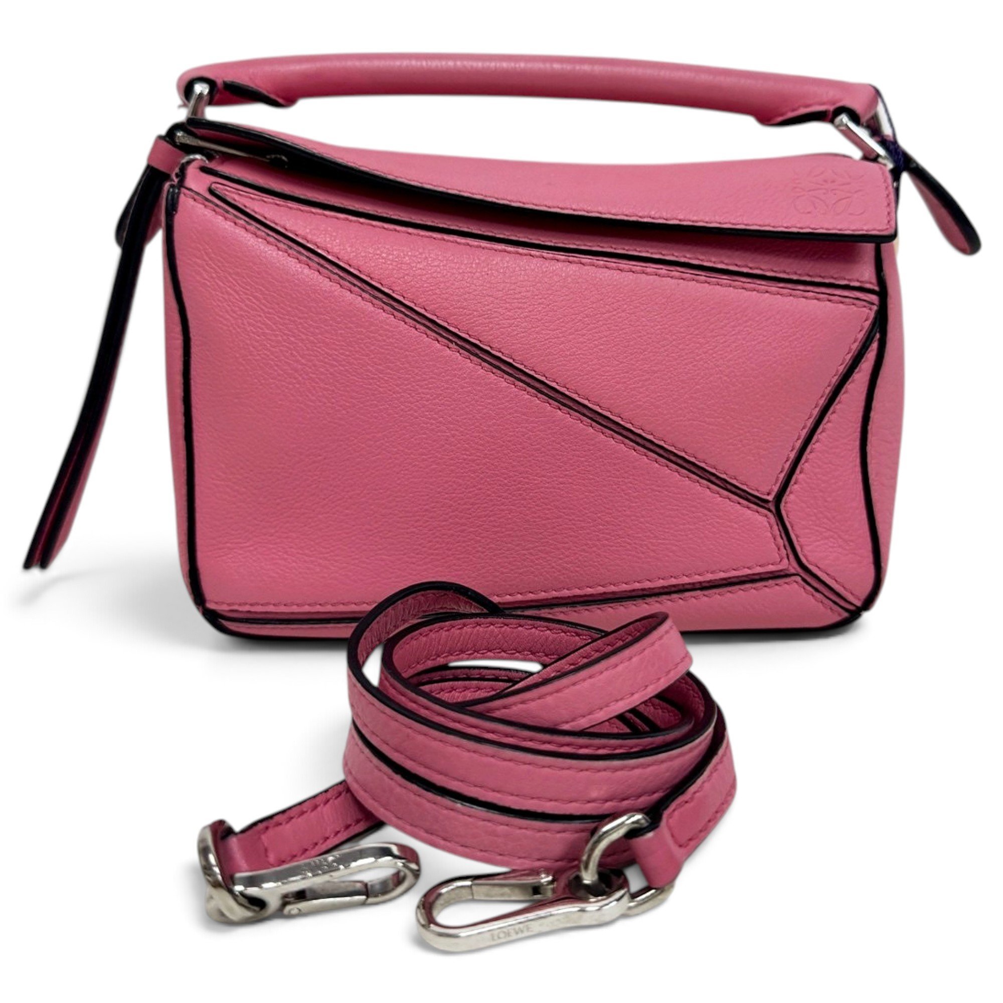 Puzzle leather handbag