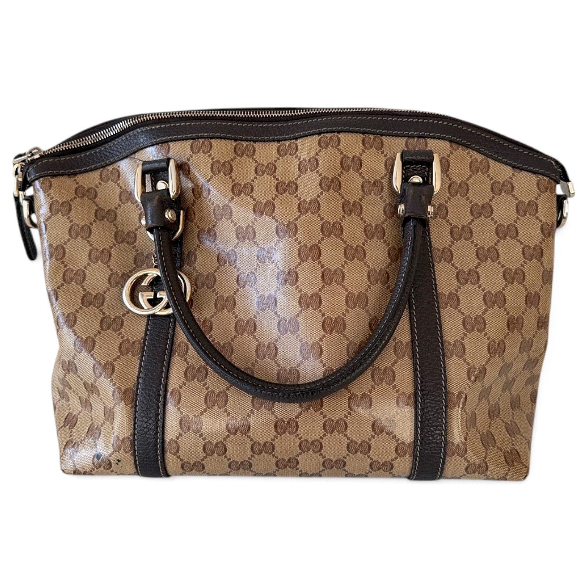 Dôme leather tote