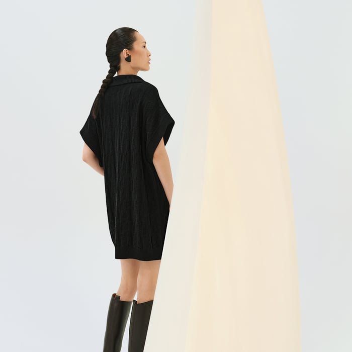 Noir "H" Sweatshirt Dress