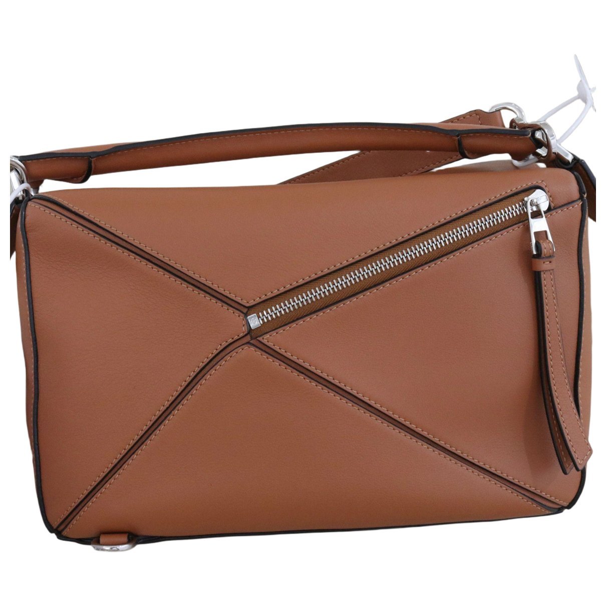Puzzle leather handbag