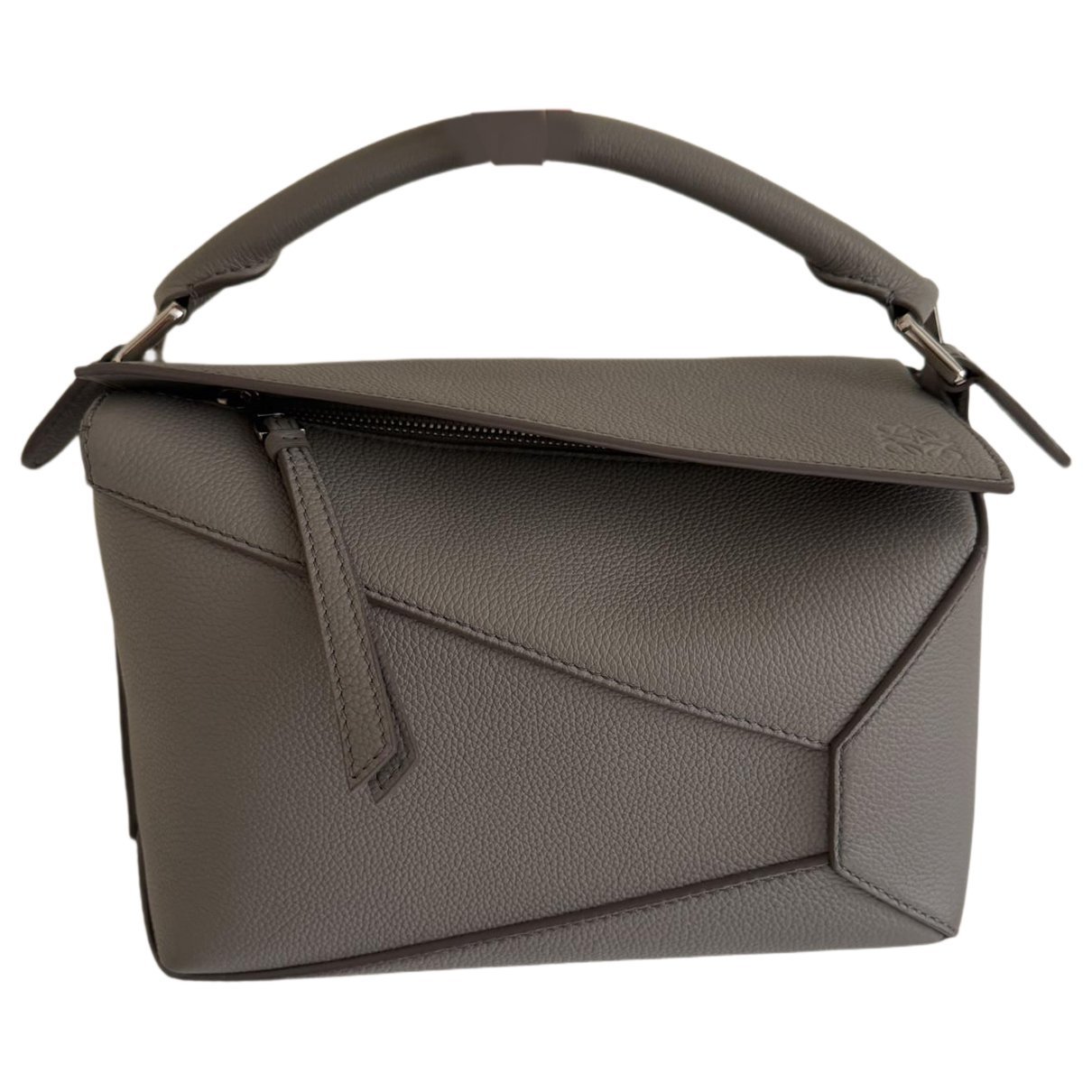 Puzzle leather handbag