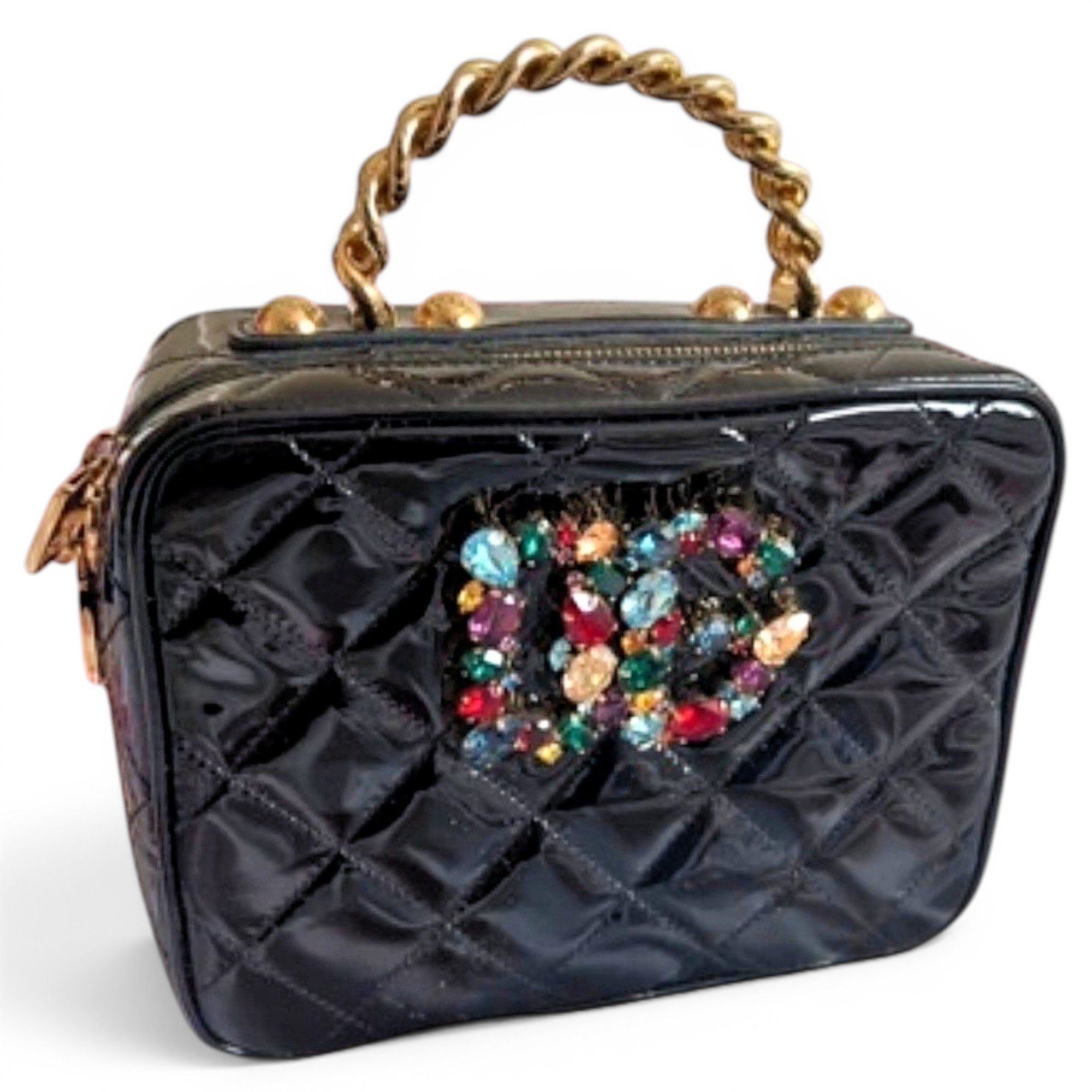 Patent leather handbag
