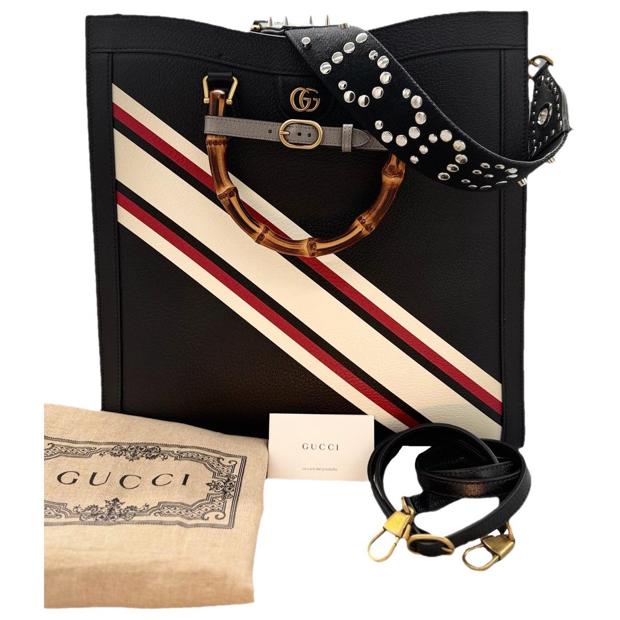 Diana Bamboo leather handbag