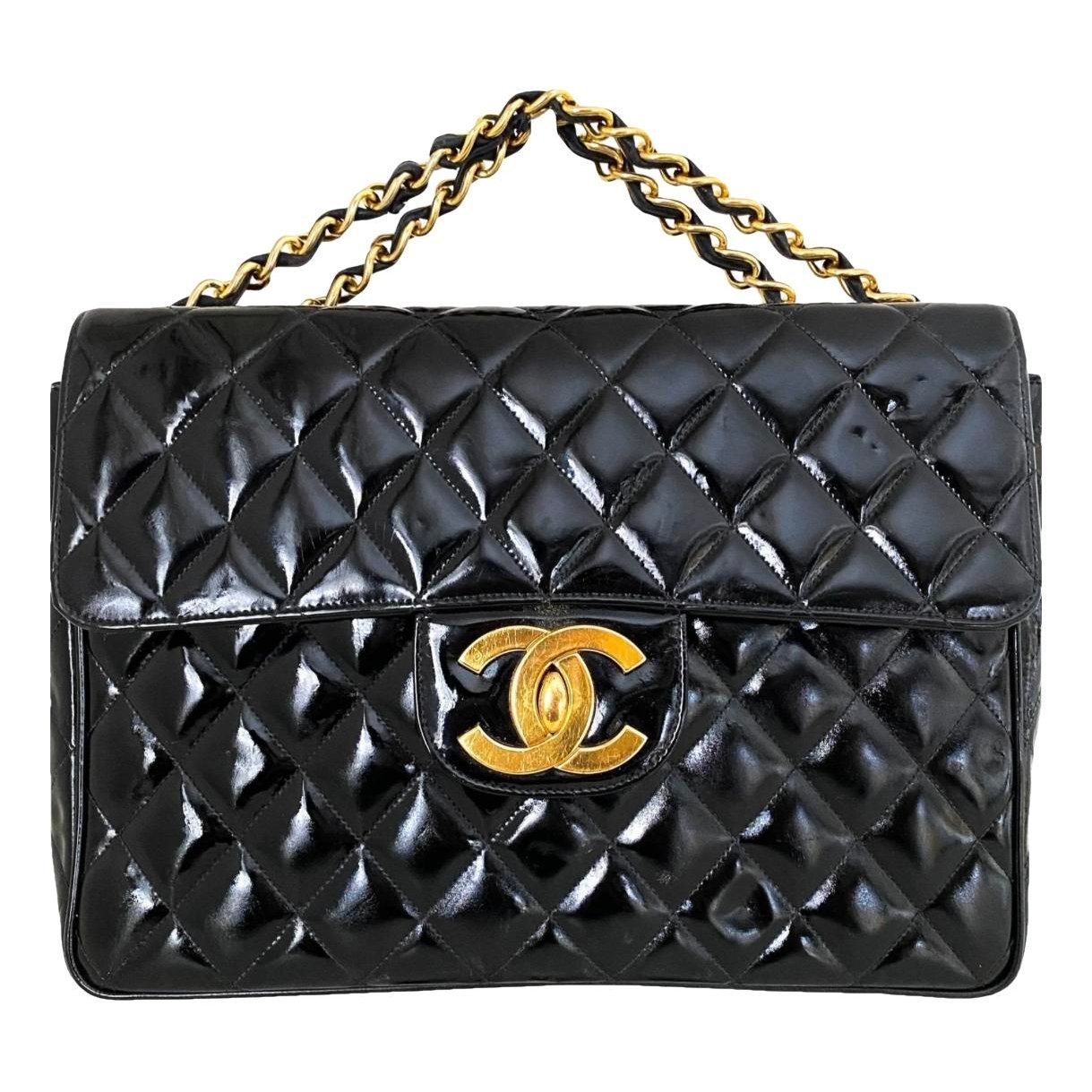 Patent leather handbag