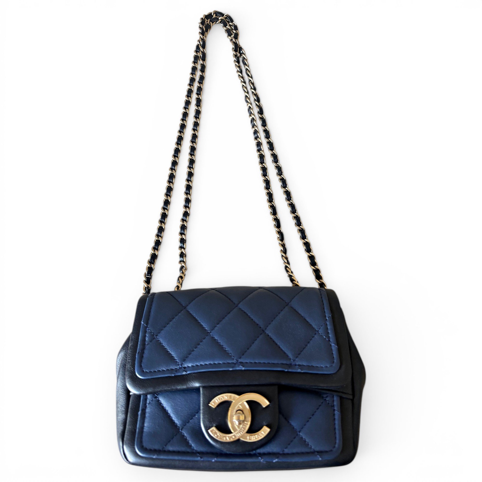 Wallet On Chain leather handbag