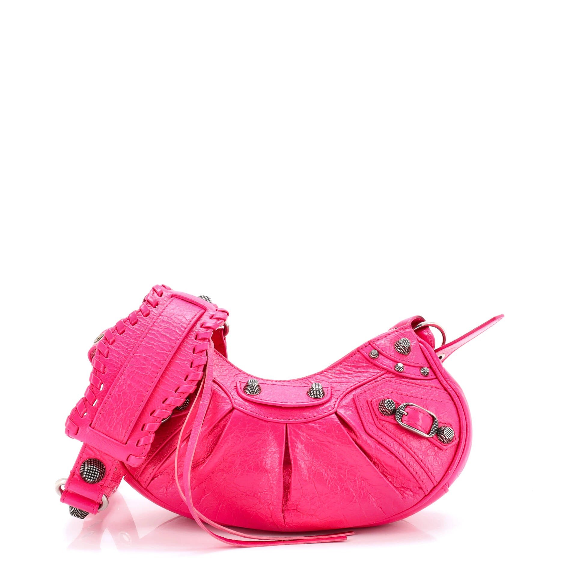 Balenciaga Le Cagole Giant Studs Shoulder Bag Leather XS