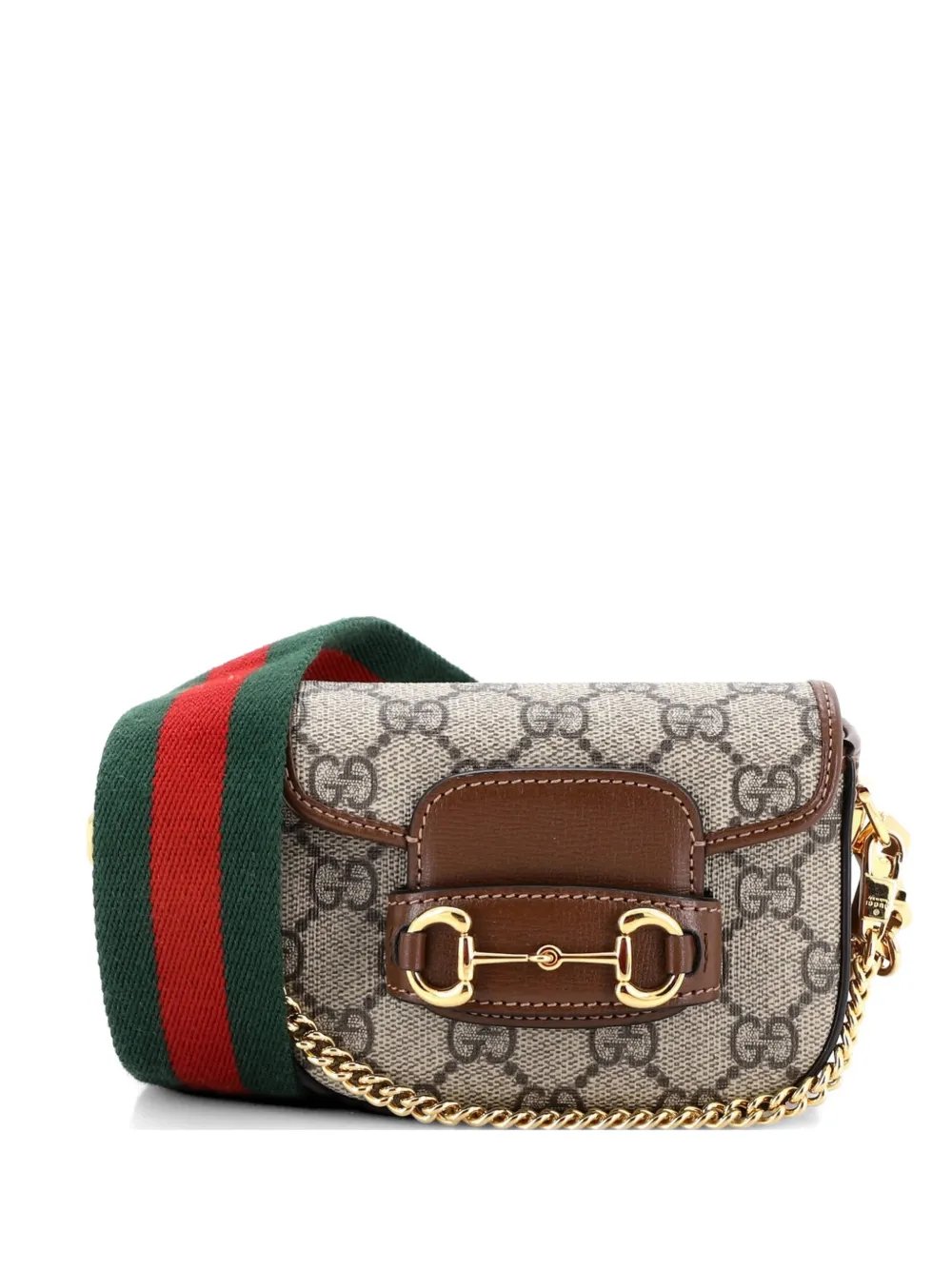 Horsebit 1955 Flap Wallet with Strap GG Coated Canvas crossbody bag