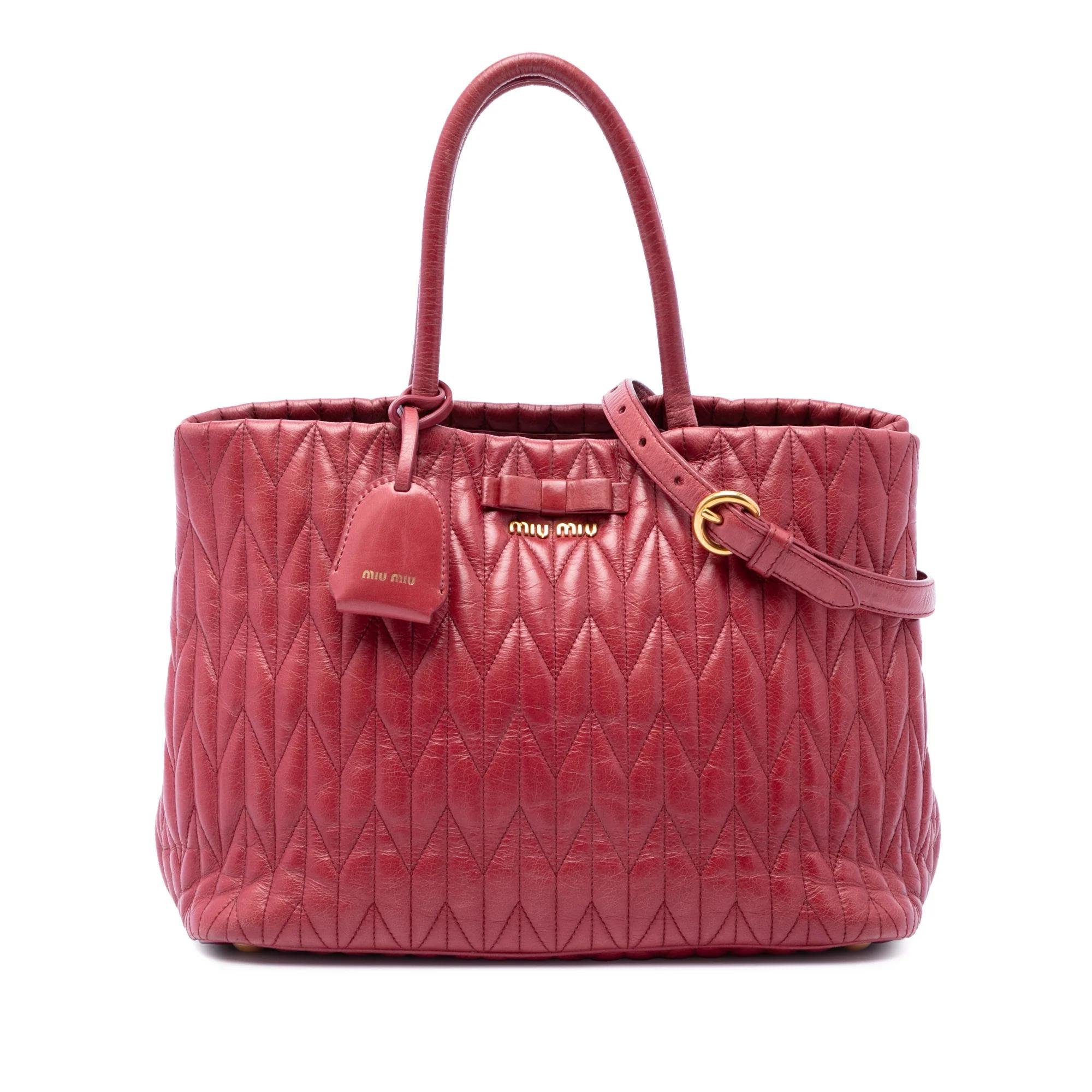 Miu Miu Matelassé pony-style calfskin handbag