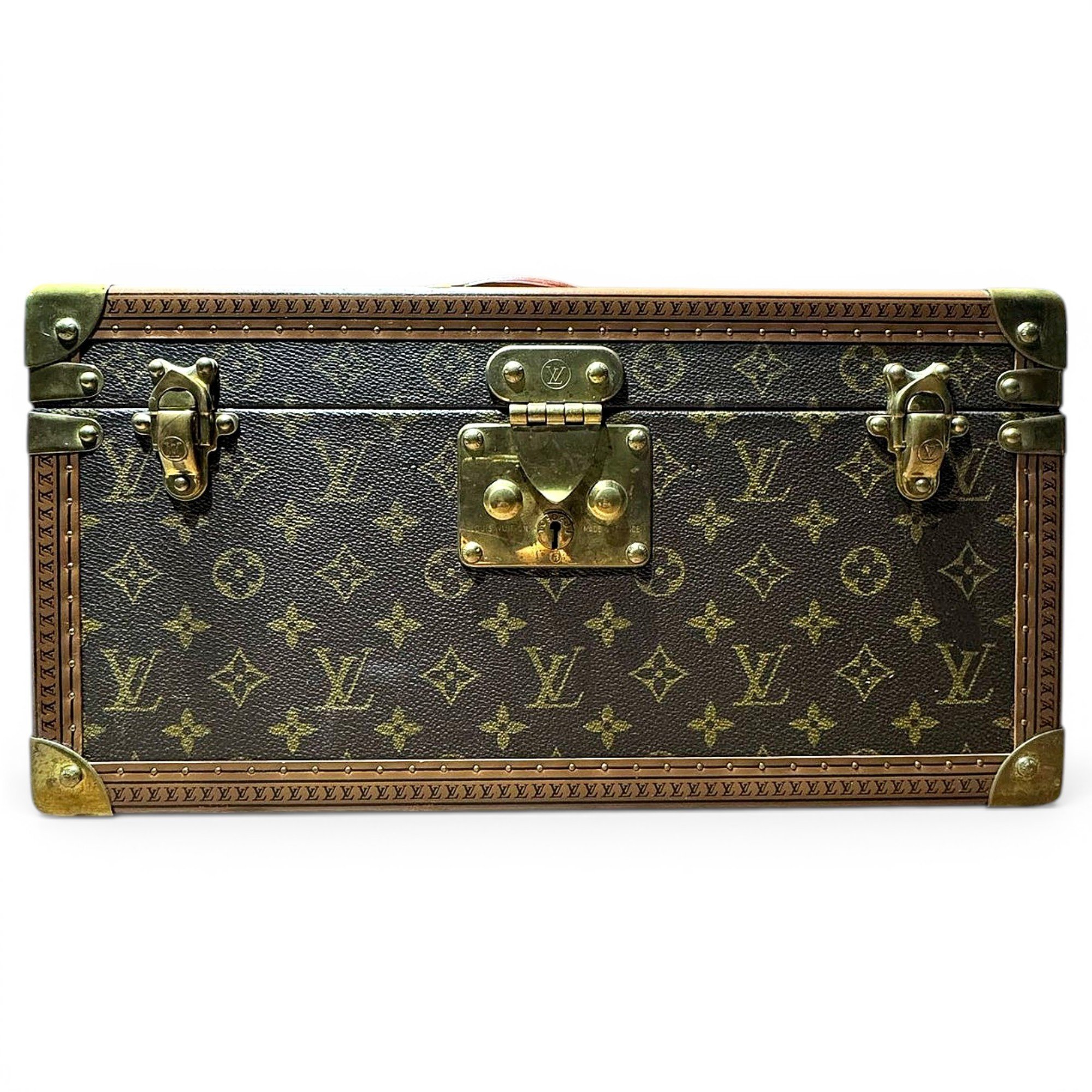 Patent leather vanity case
