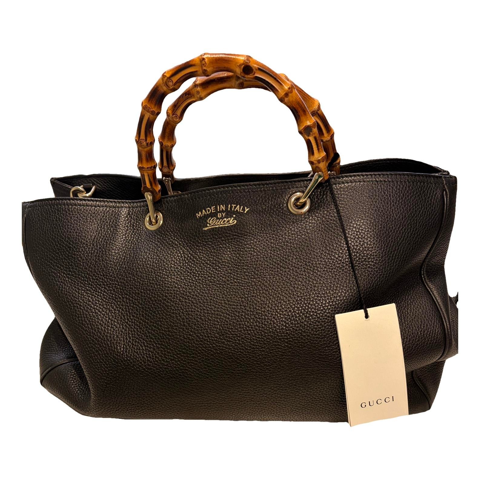 Bamboo leather handbag