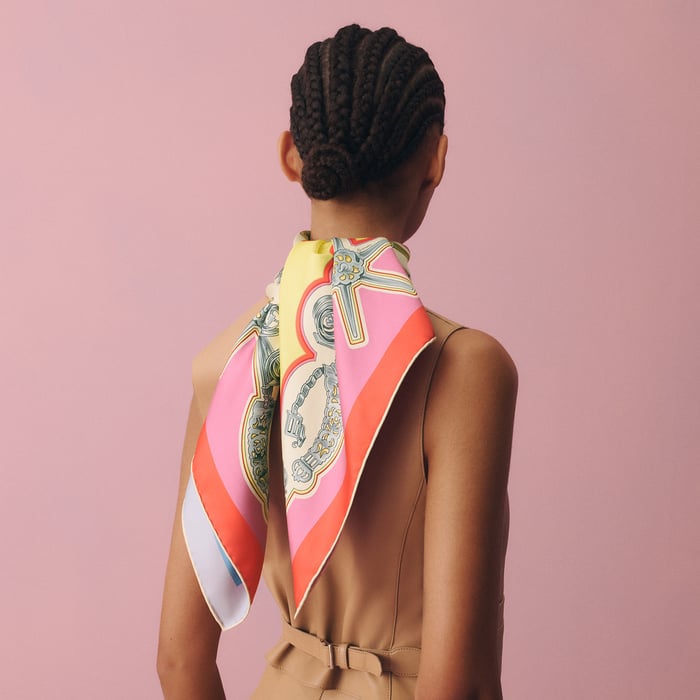 Les Eperons Double Face Scarf 90
