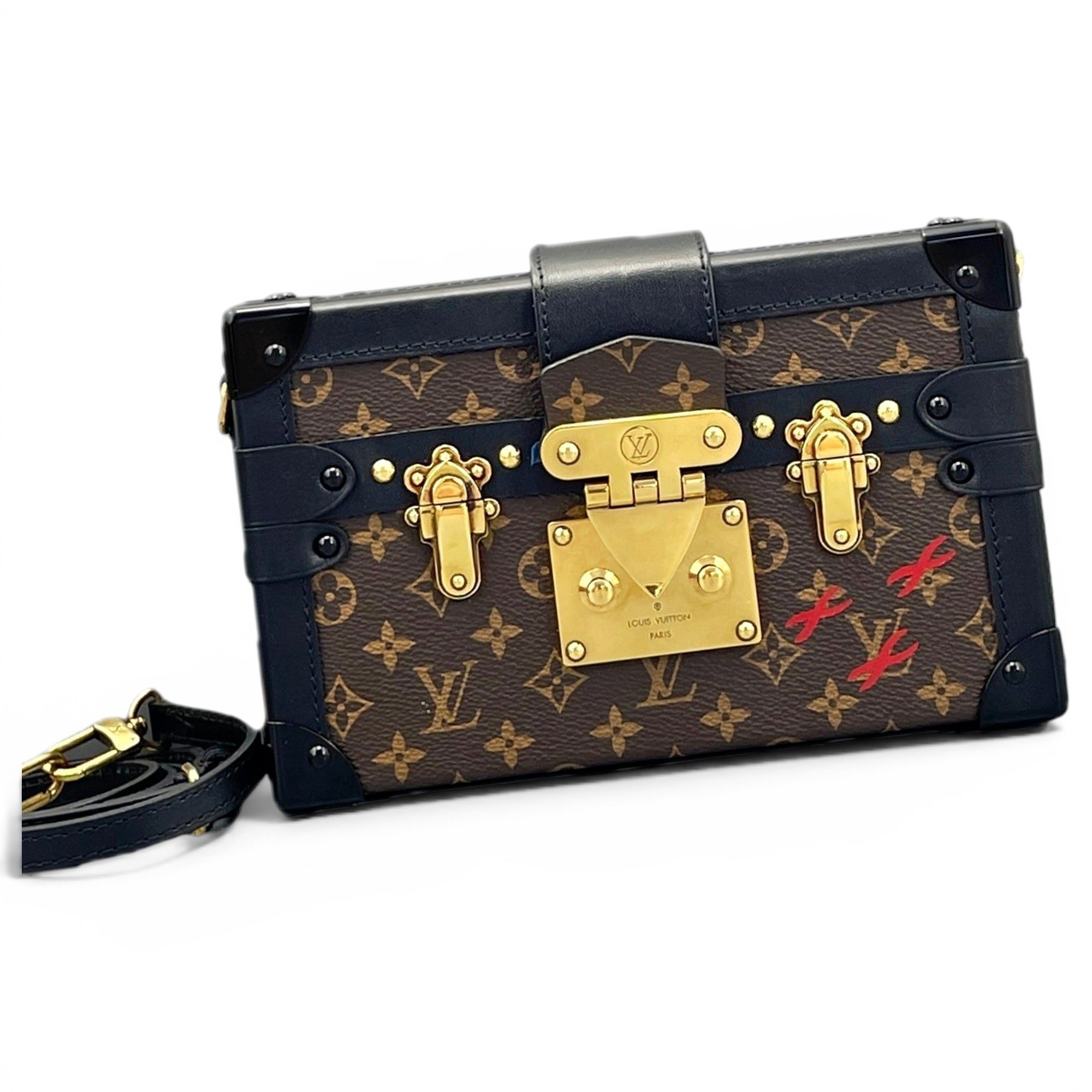 Petite Malle leather handbag