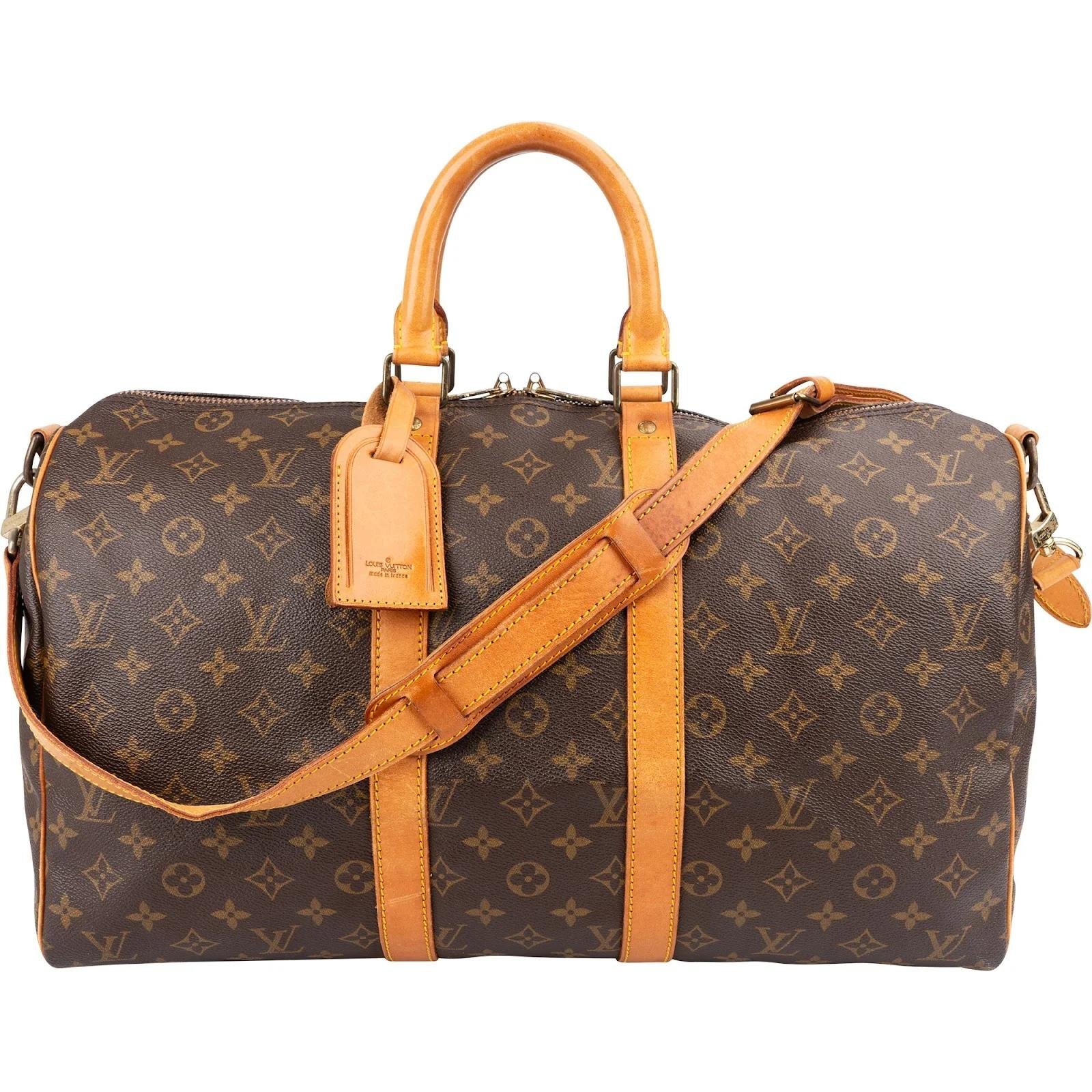 Keepall leather travel bag