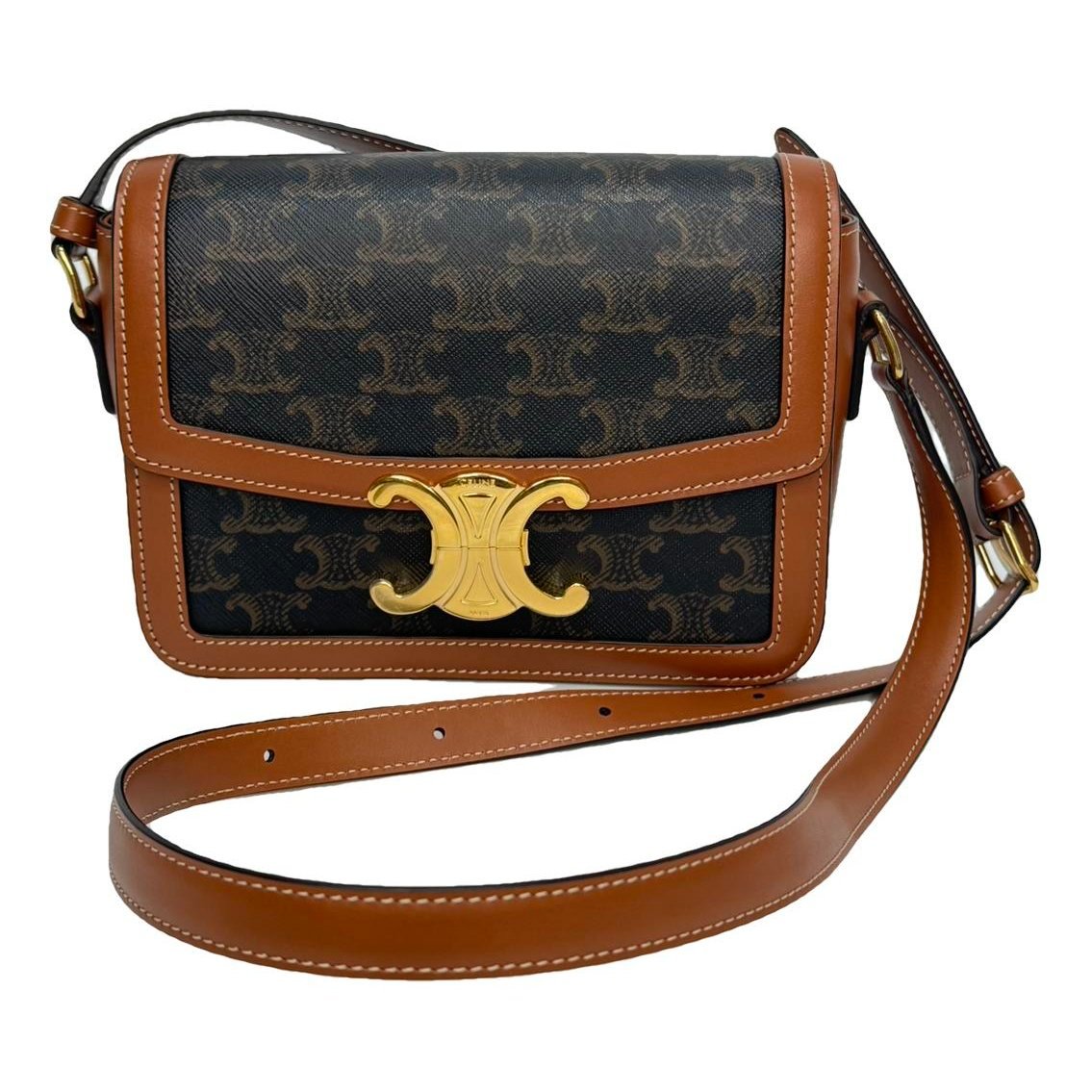Triomphe leather handbag