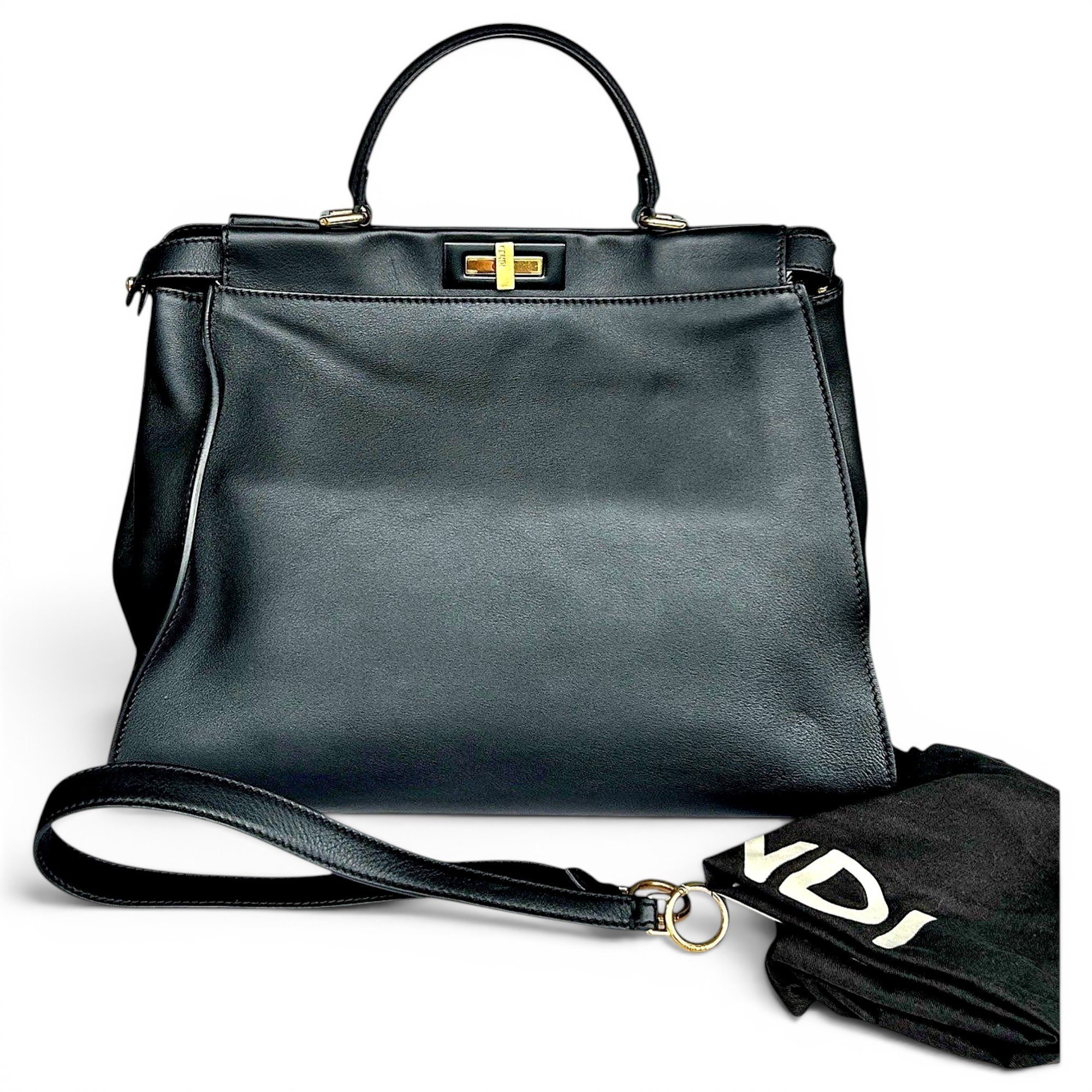 Peekaboo leather handbag