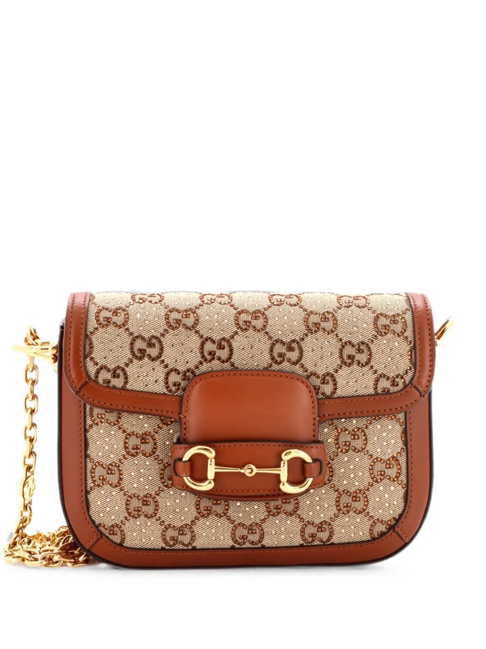 Horsebit 1955 Crystal Embellished GG Canvas Mini shoulder bag