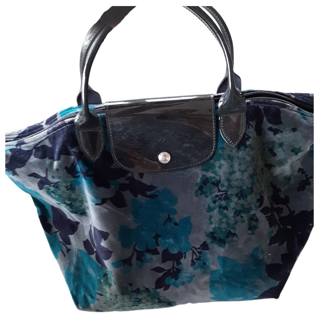 Longchamp Pliage velvet tote