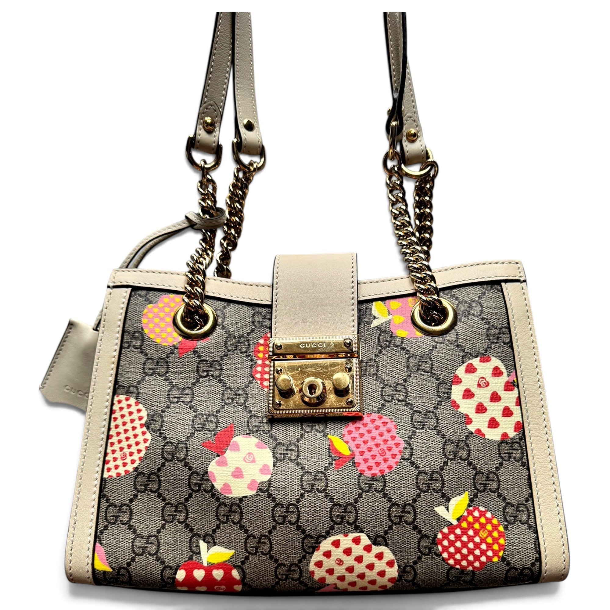 Padlock leather handbag