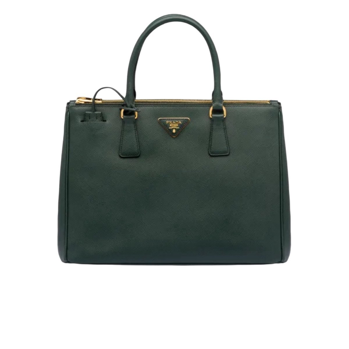 Double leather handbag