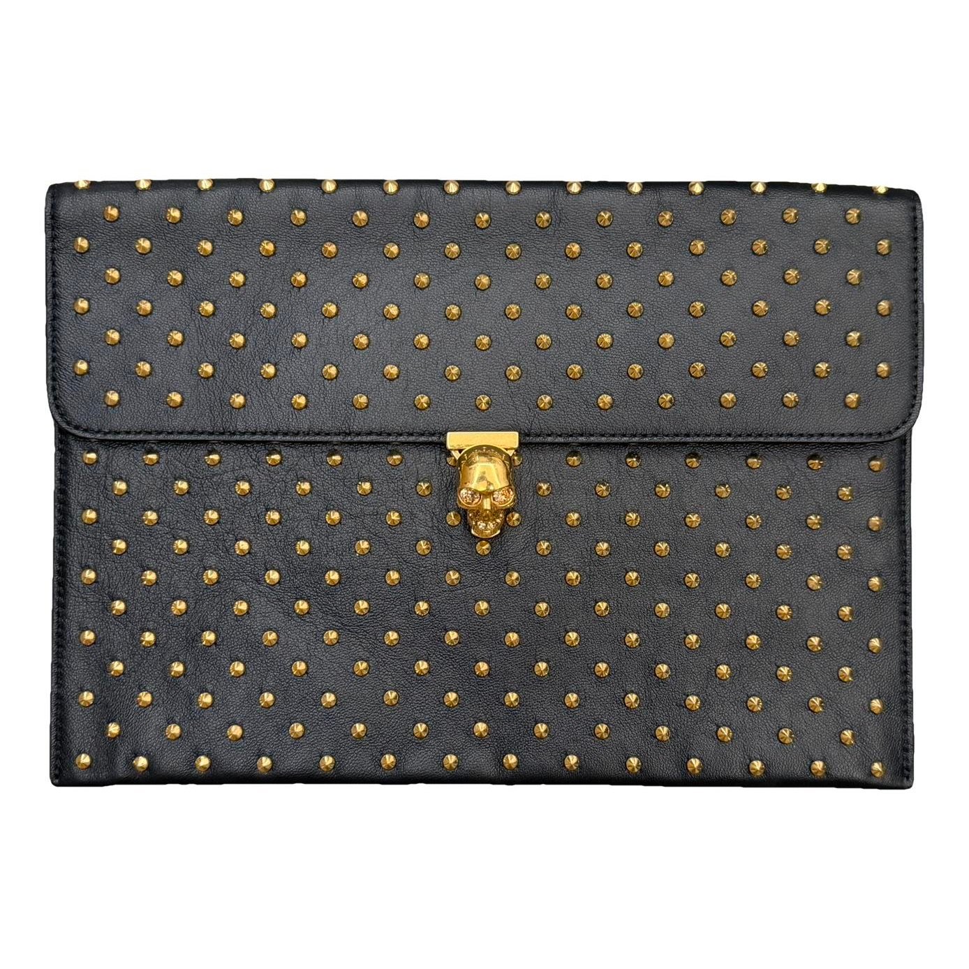 Leather clutch bag