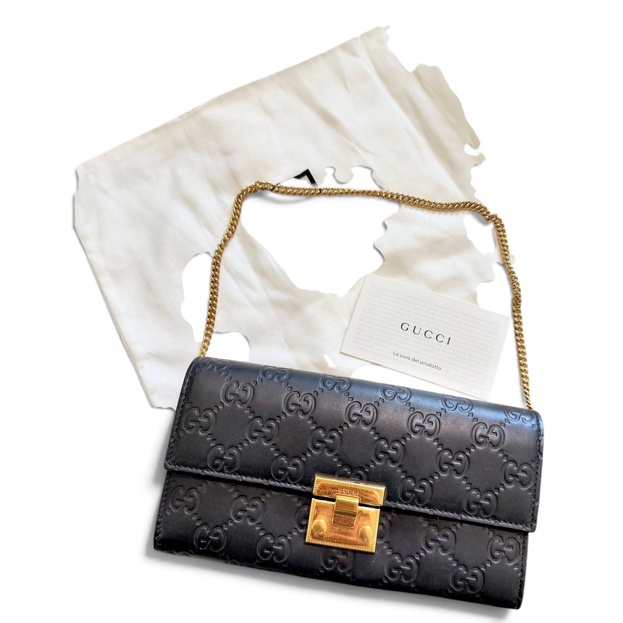 Padlock leather handbag
