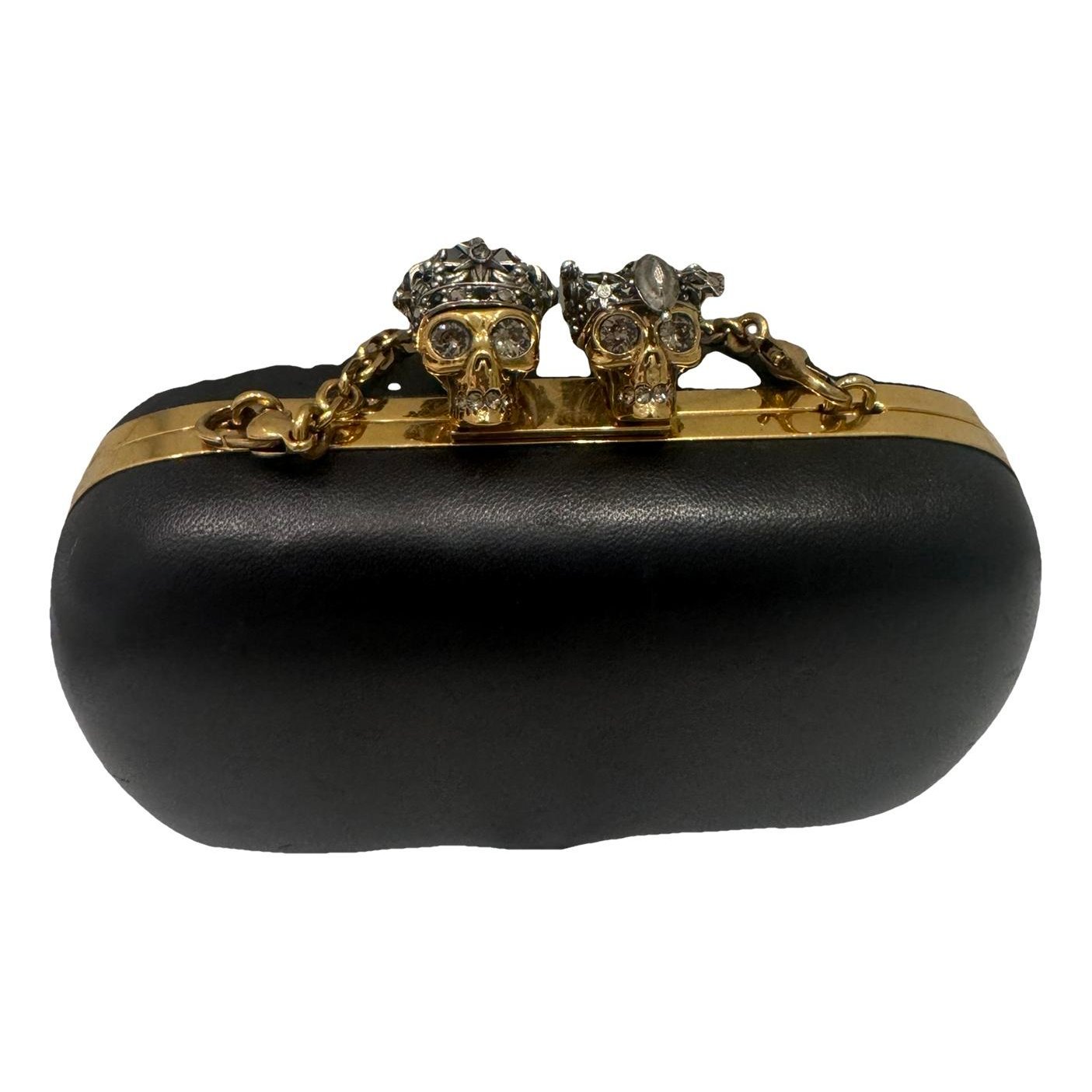 Leather clutch bag