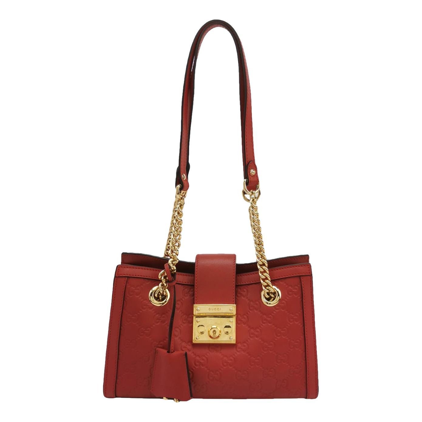 Padlock leather handbag