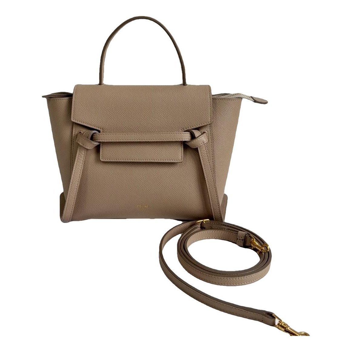 Belt leather handbag