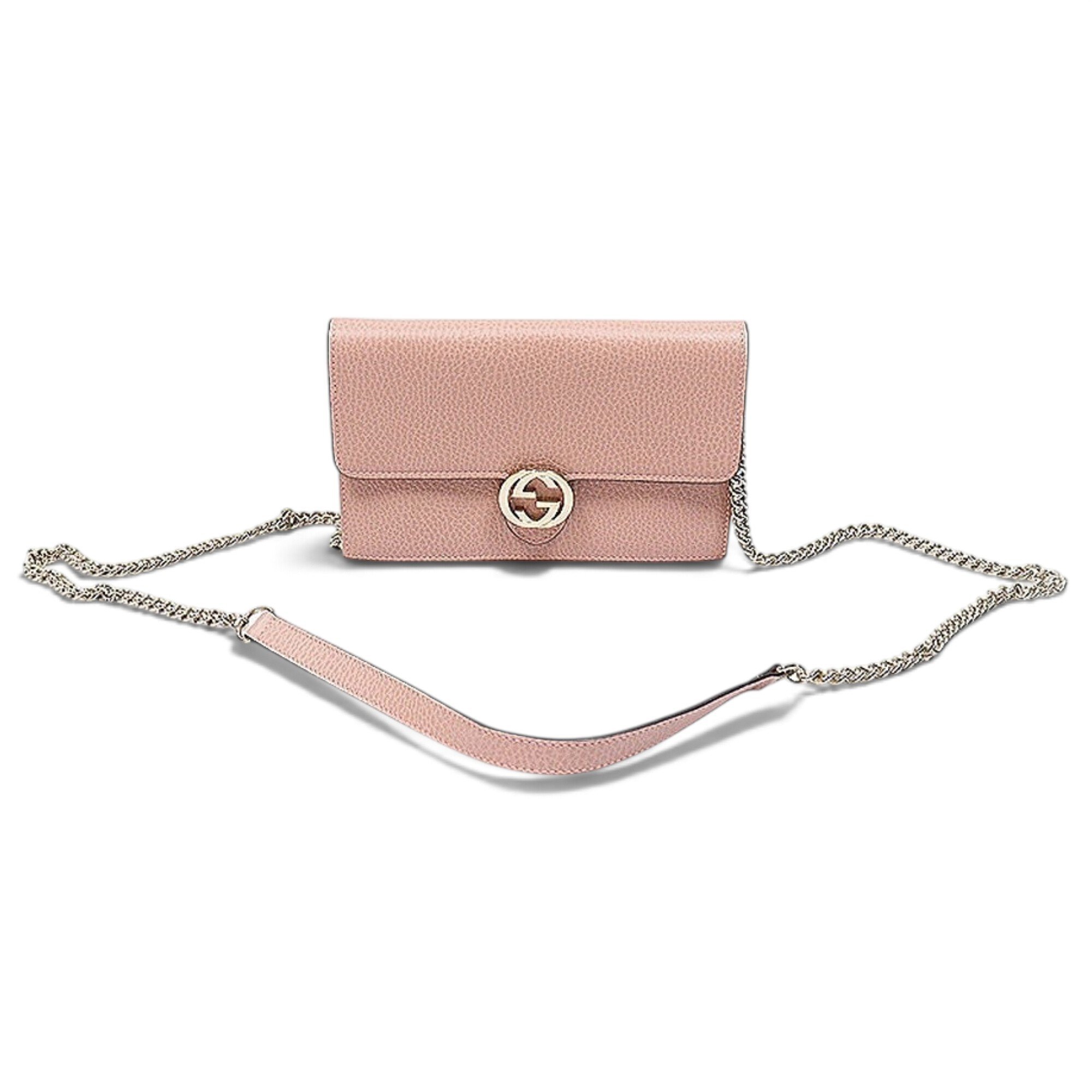 Interlocking leather crossbody bag