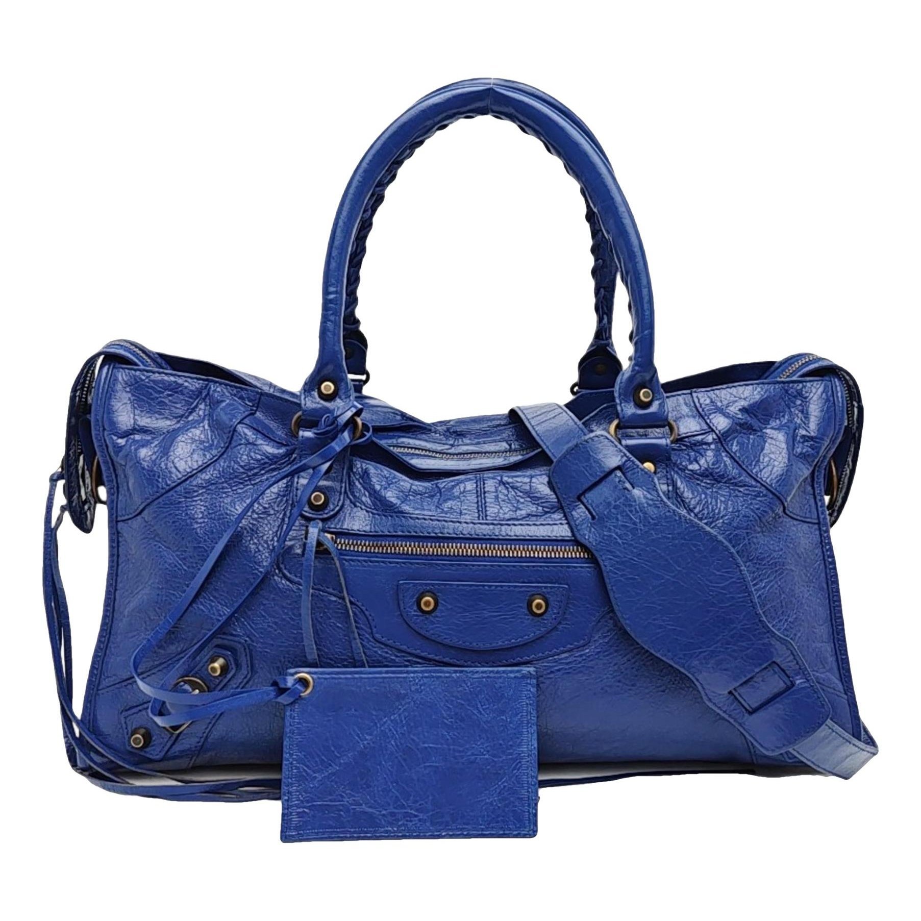 City leather handbag