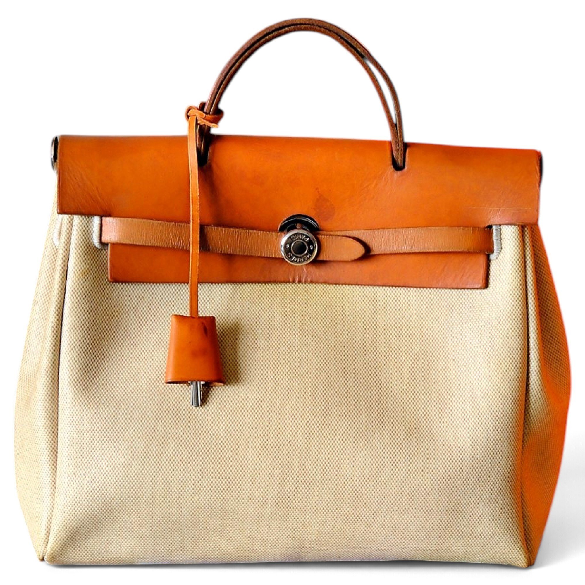Hermes Herbag Handbag Beige