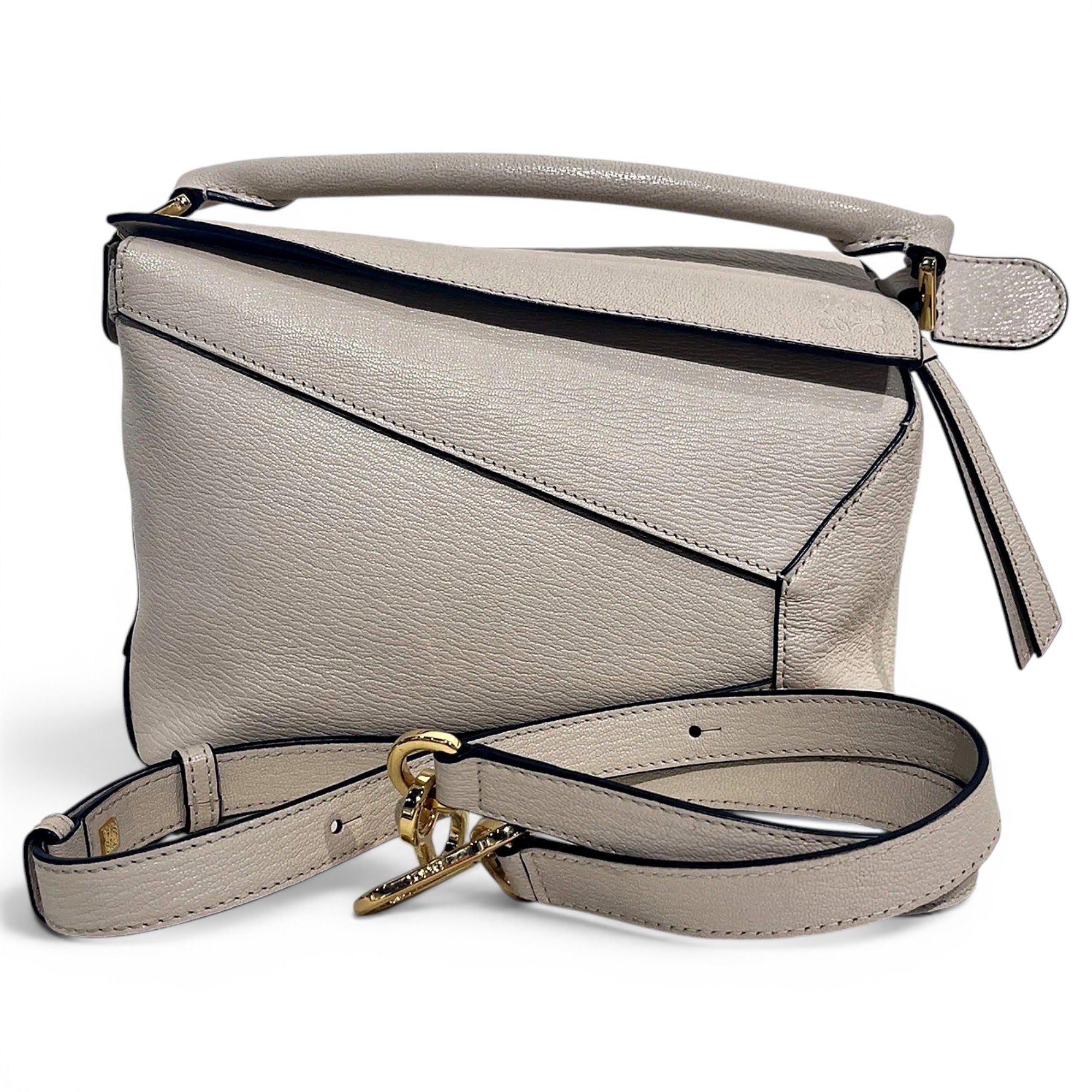 Puzzle leather crossbody bag
