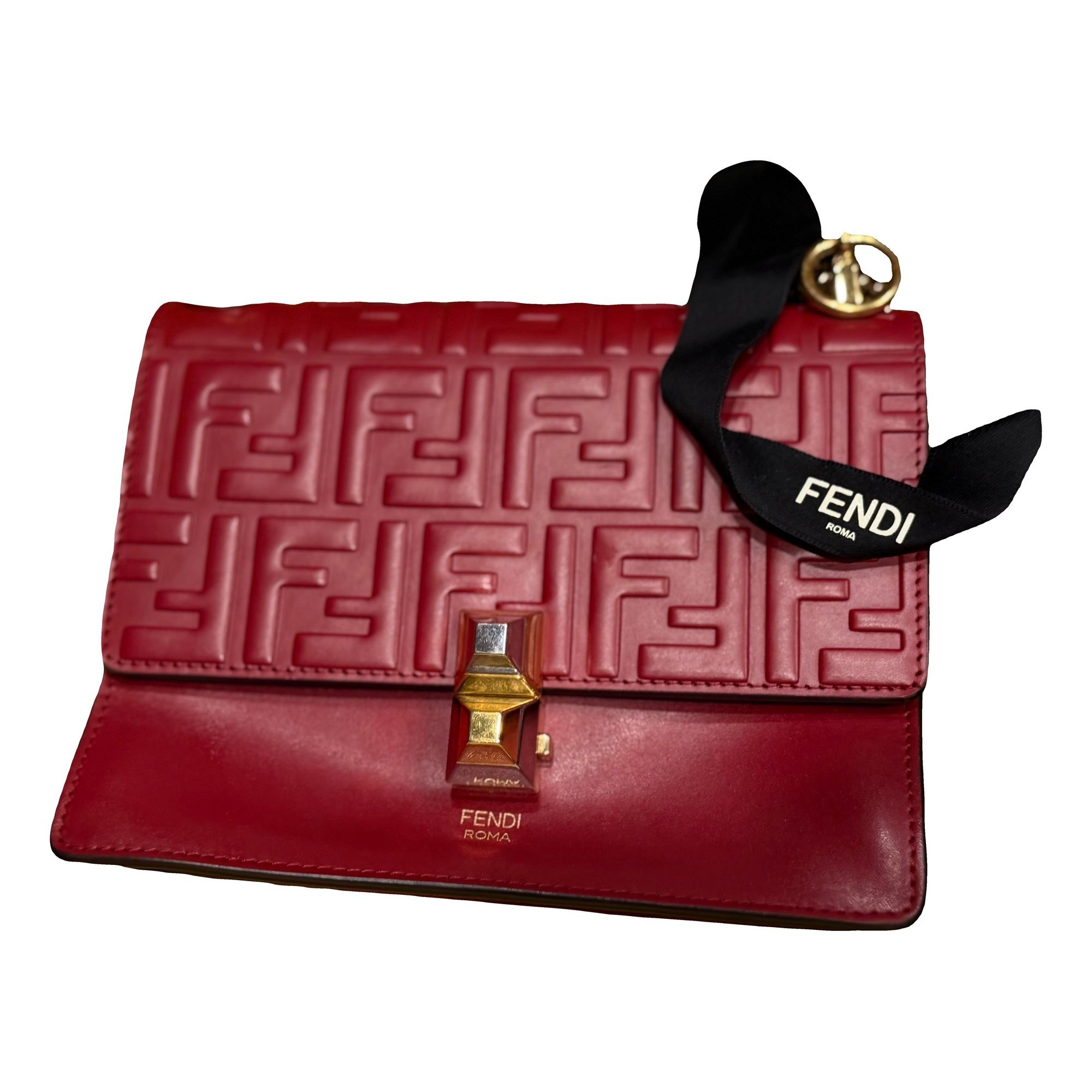 FF leather crossbody bag