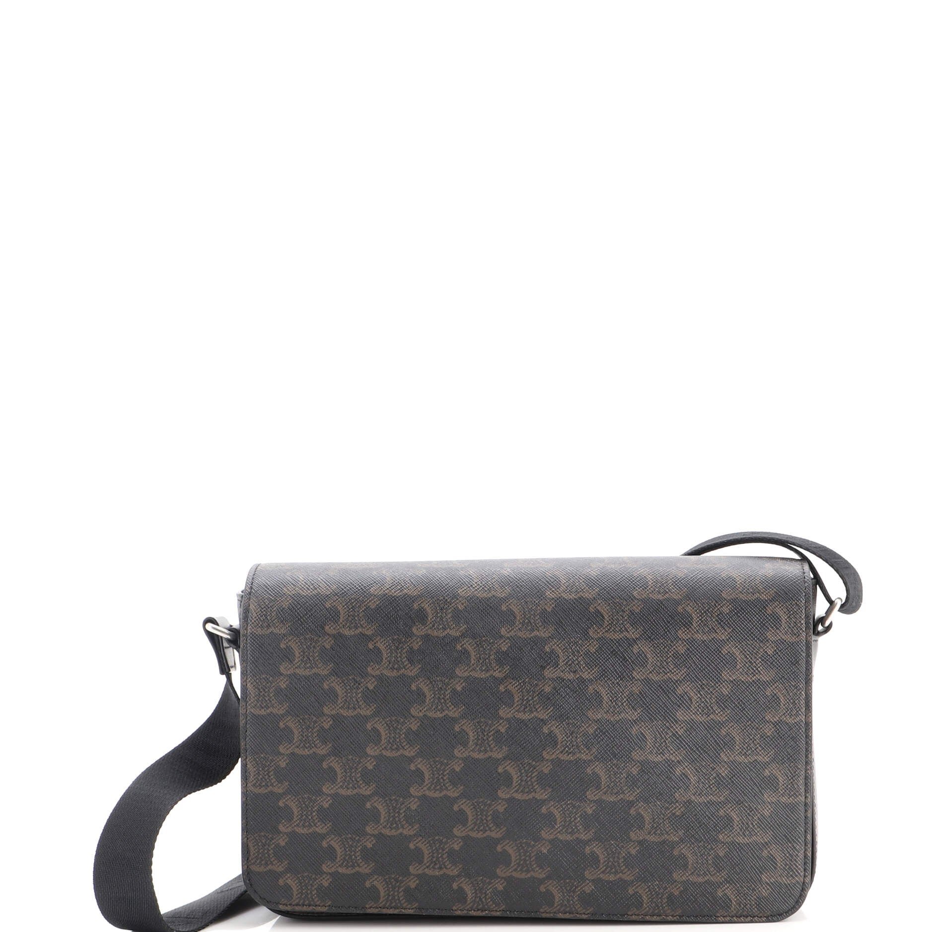 Flap Messenger Bag Triomphe Coated Canvas Medium