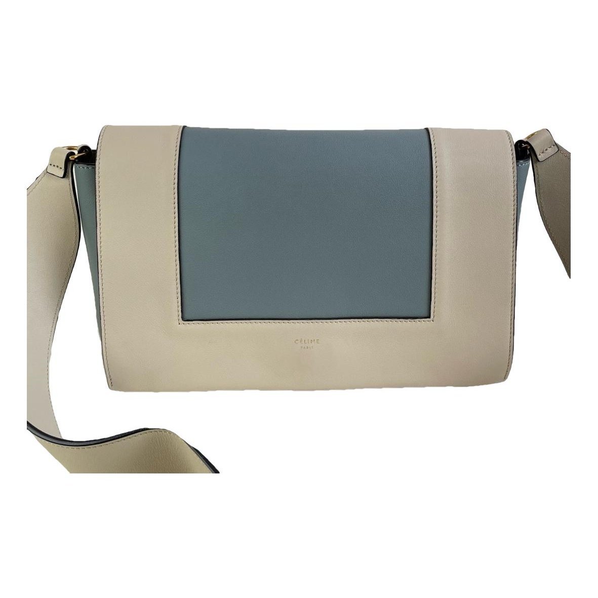 Frame leather handbag