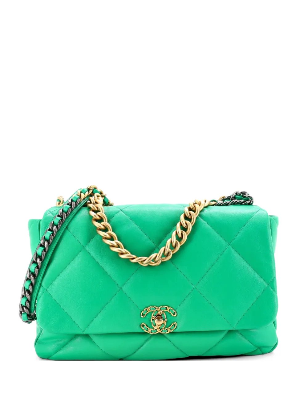 19 Flap Bag Quilted Leather Maxi crossbody bag