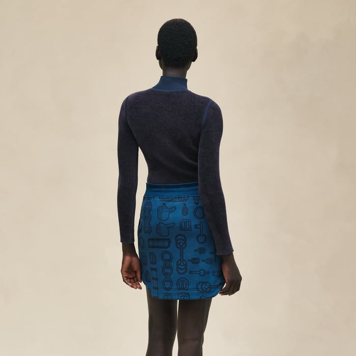 Bleu Canard "Cahier Du Colporteur" Miniskirt