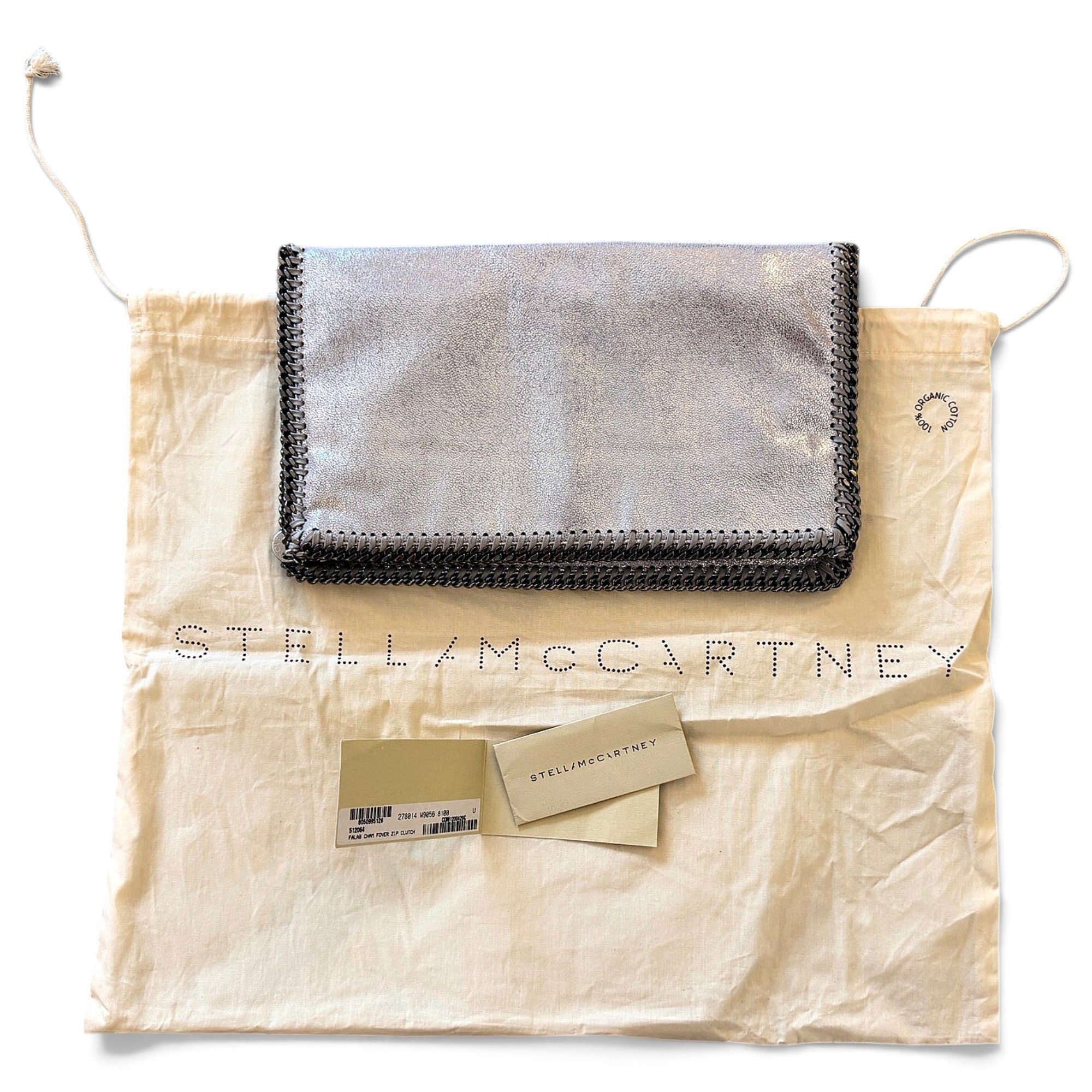 Falabella vegan leather clutch bag
