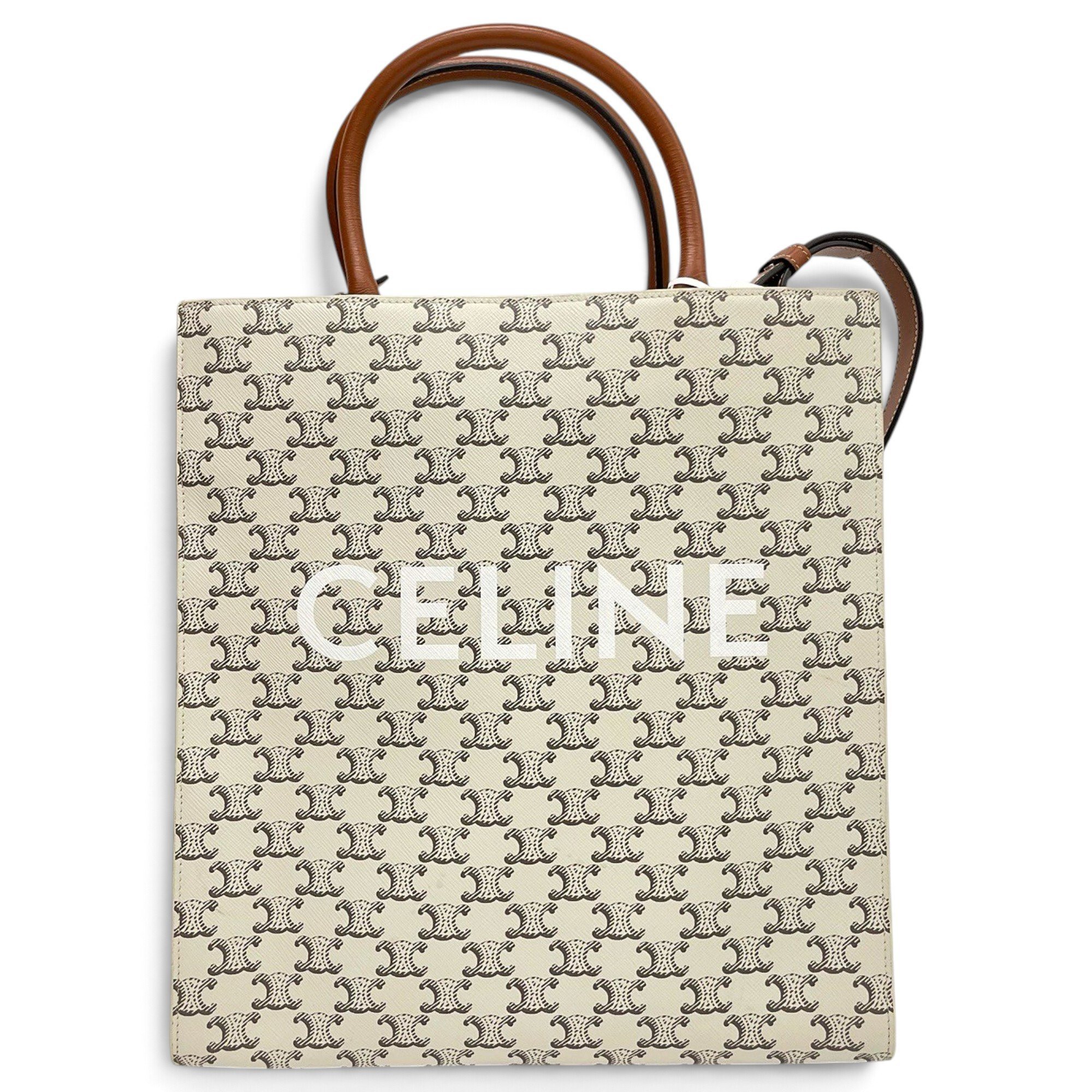 Cabas Vertical leather tote