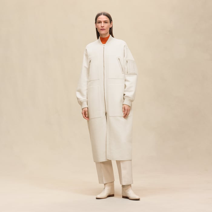 Blanc Naturel Bombers Coat