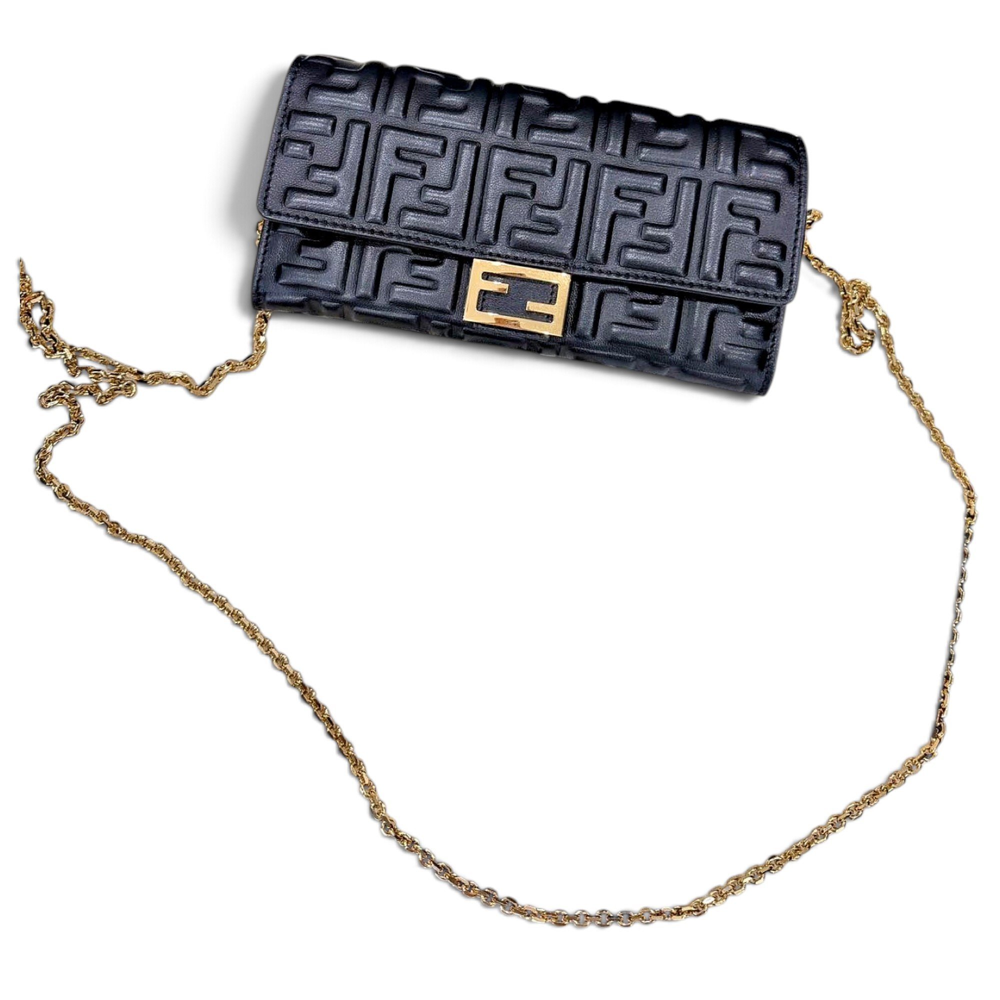 Baguette Chain leather handbag