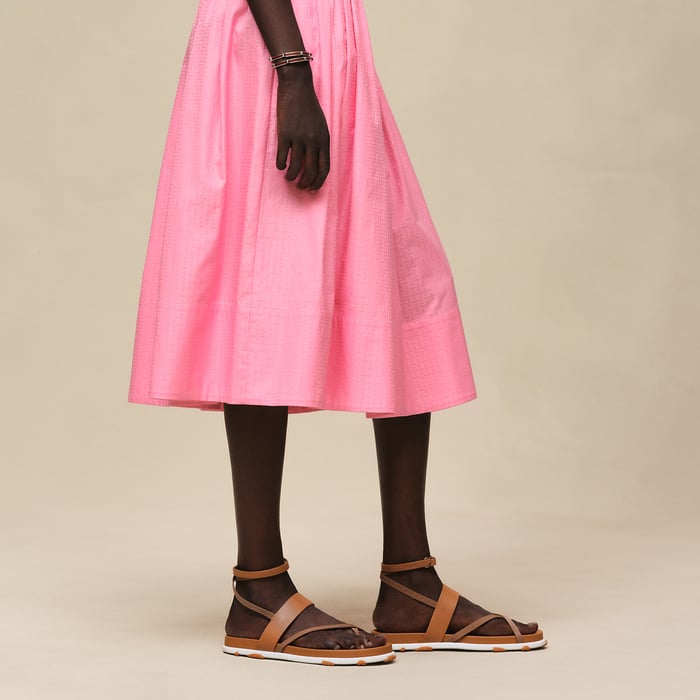 Rose Bonbon "Mosaique" Pleated Skirt With Basque